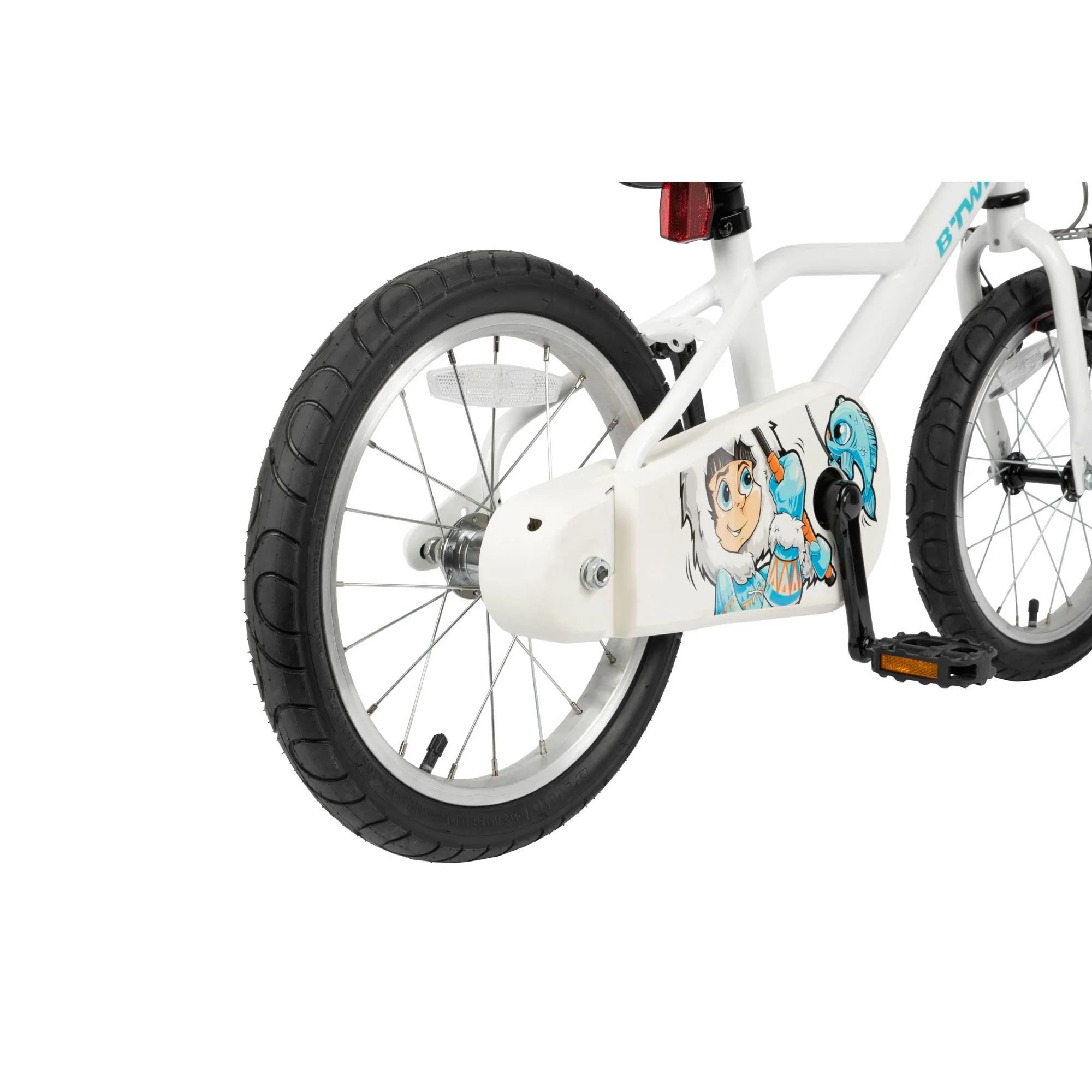 Btwin 100 Frosty Blue Hybrid Bike 16 Kids 3'7 to 4'0