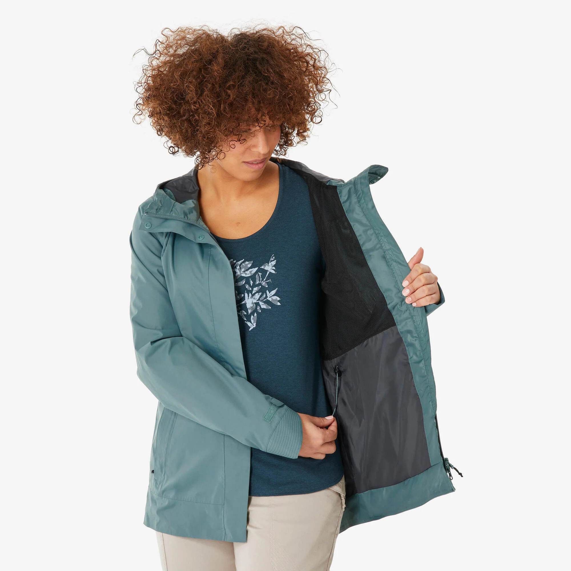 Quechua Women’s NH500 Waterproof Hiking Rain Jacket