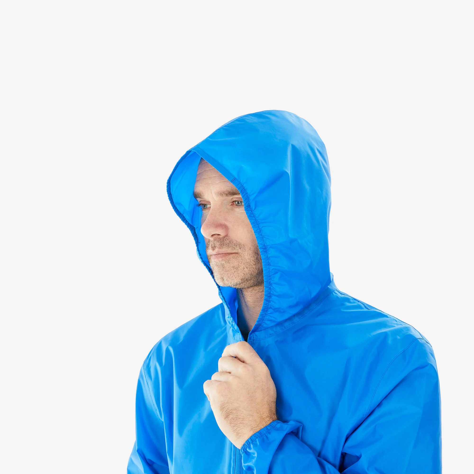 Quechua Men's Raincut Half-Zip Waterproof Rain Jacket