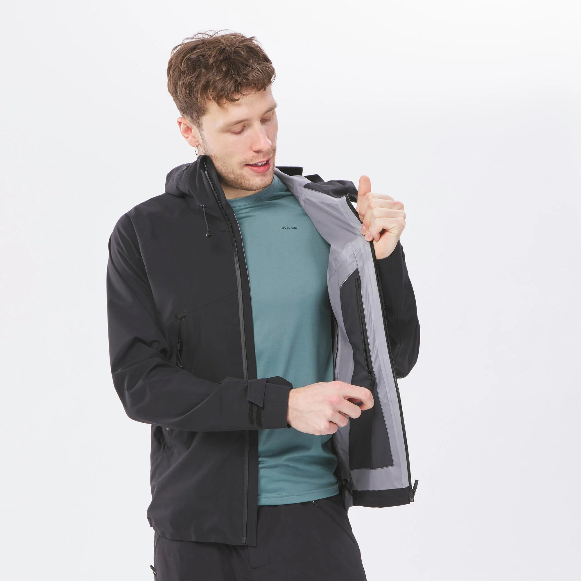 Quechua Men's MH500 Hiking Lightweight Waterproof Jacket