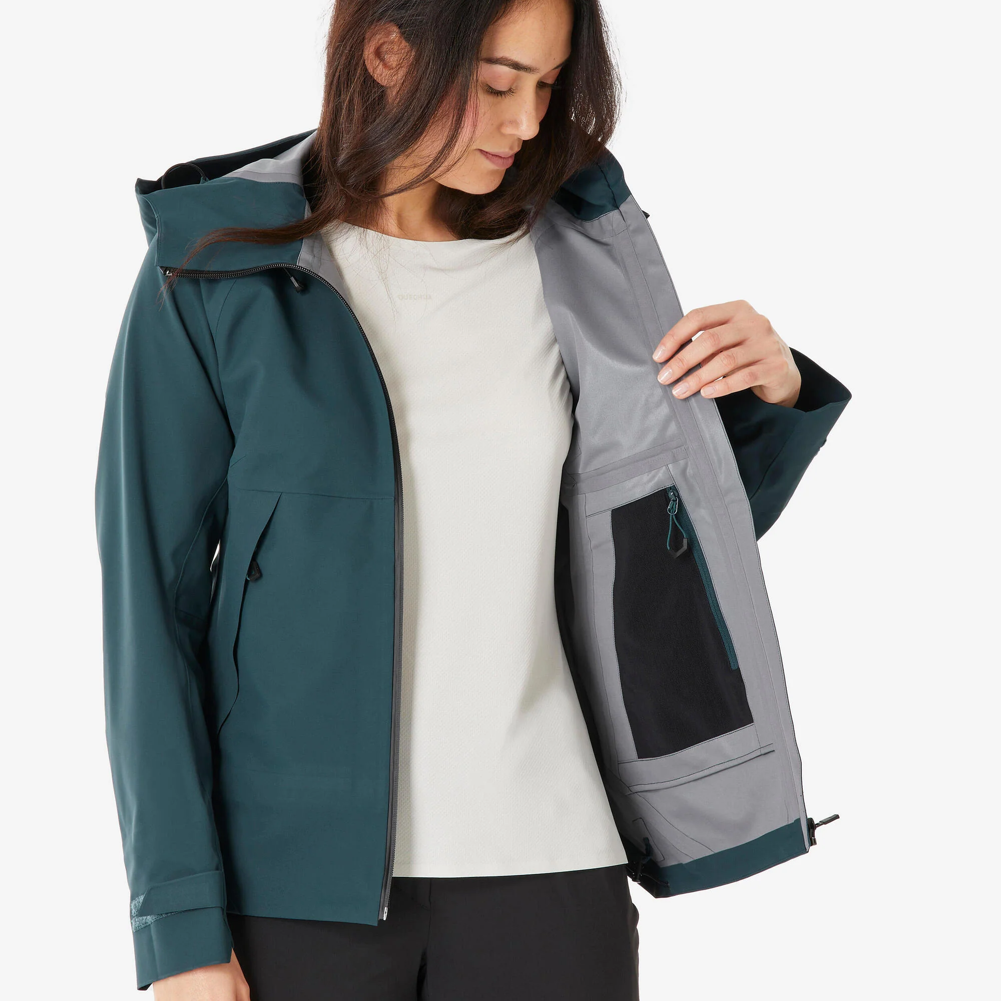 Quechua Women's MH500 Lightweight Waterproof Hiking Jacket