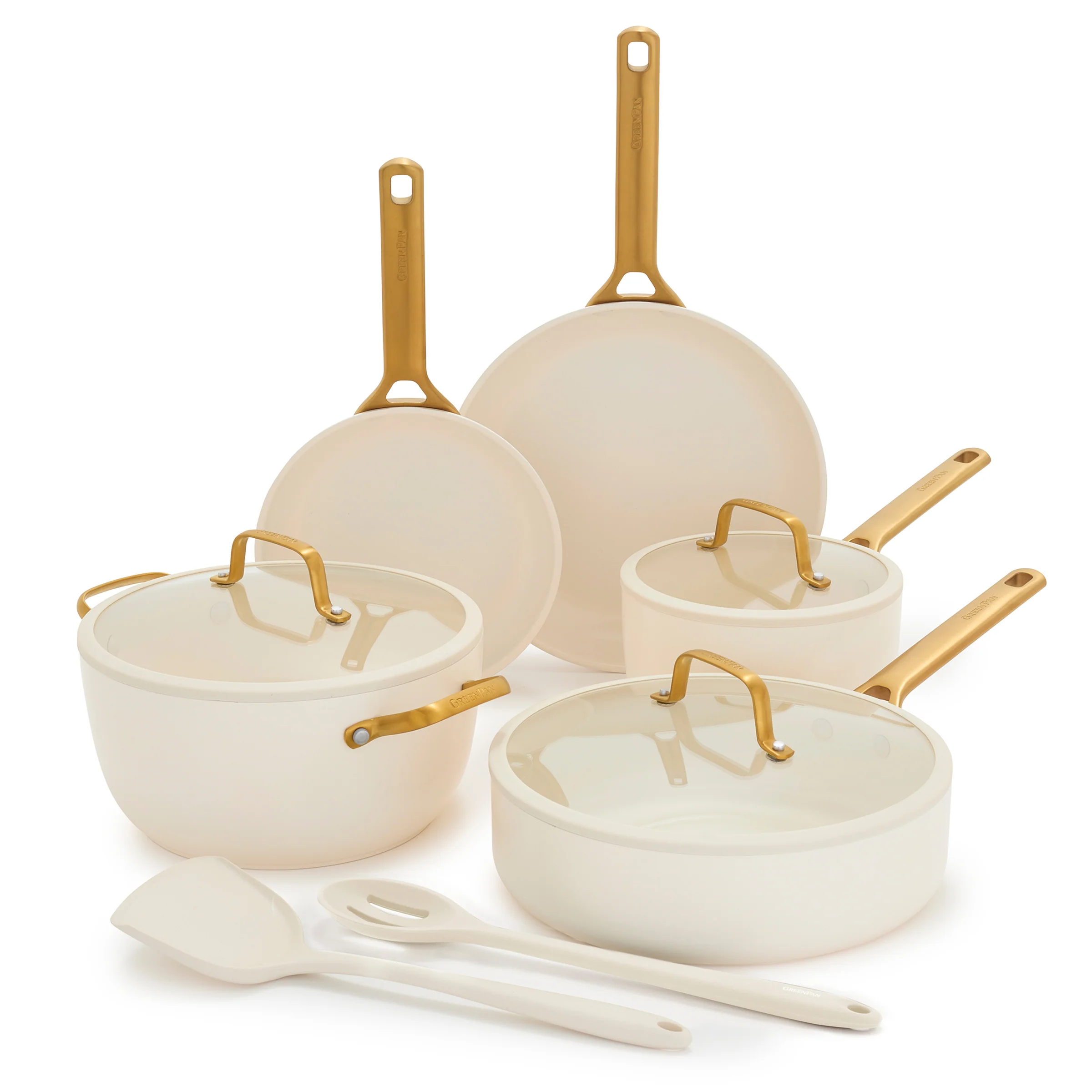 Reserve Pro Ceramic Nonstick 10-Piece Cookware Set | Cream