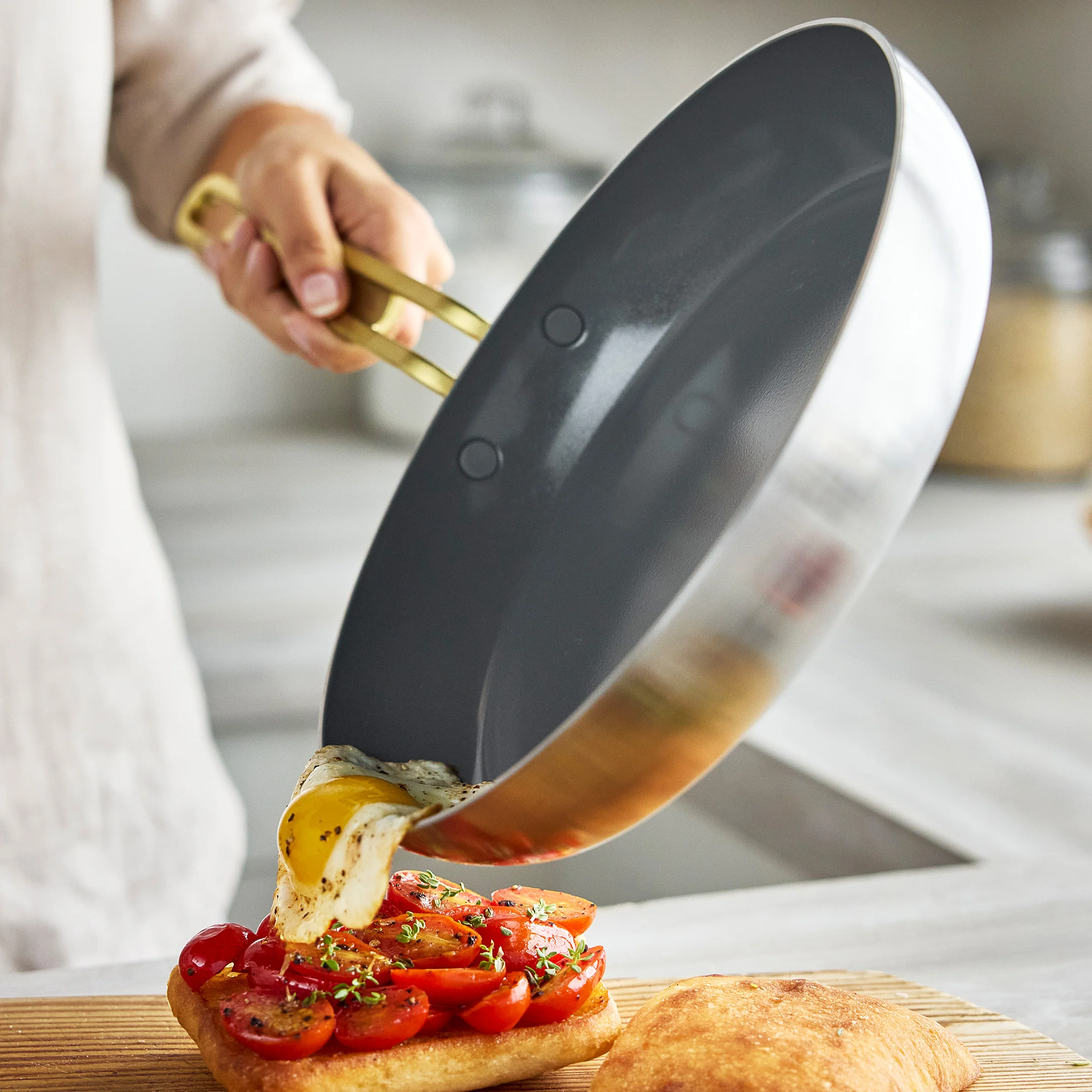 Stanley Tucci™ Stainless Steel Ceramic Nonstick 8, 10 and 12 Frypan Set