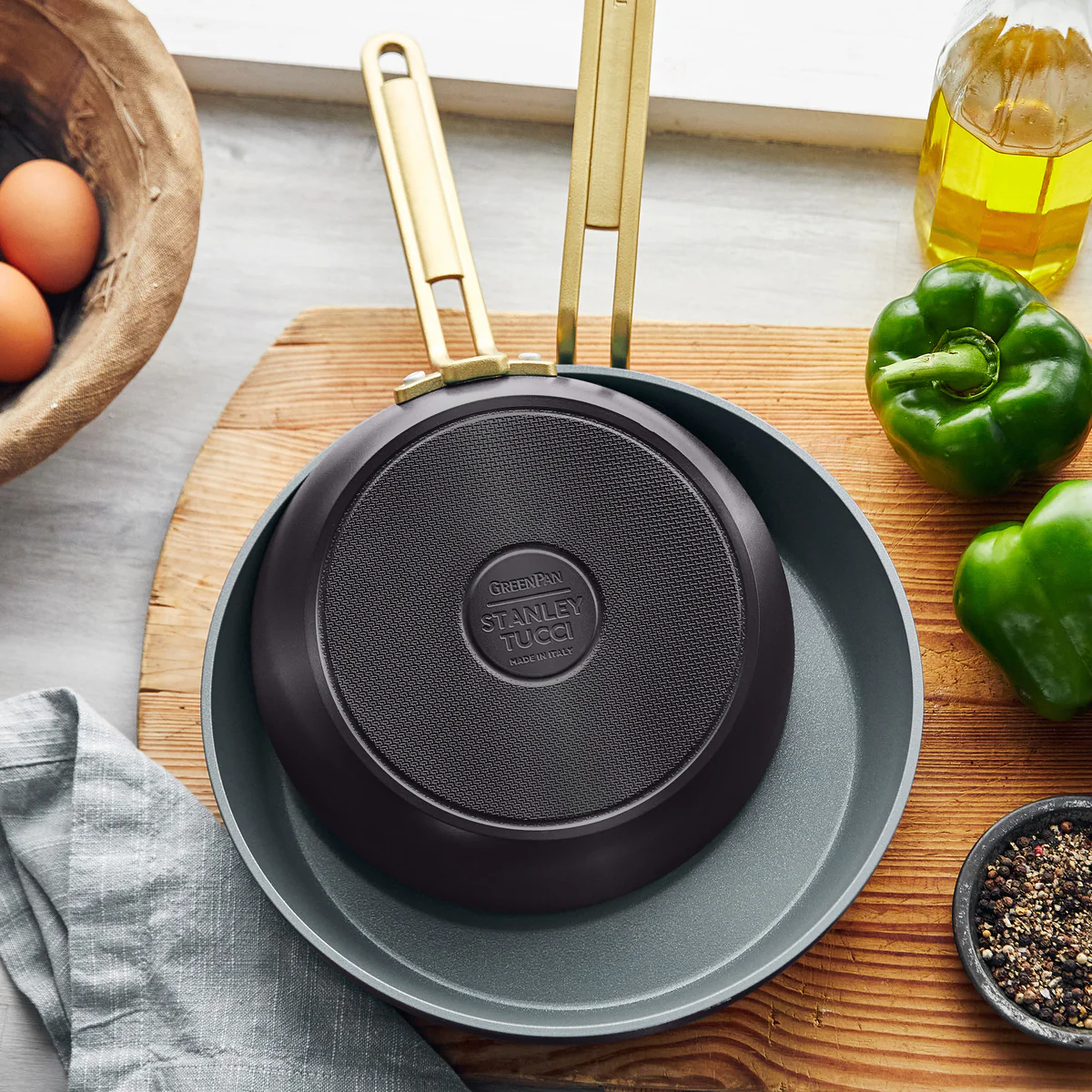 Stanley Tucci™ Ceramic Nonstick 8 and 10 Frypan Set | Calabrian Fig