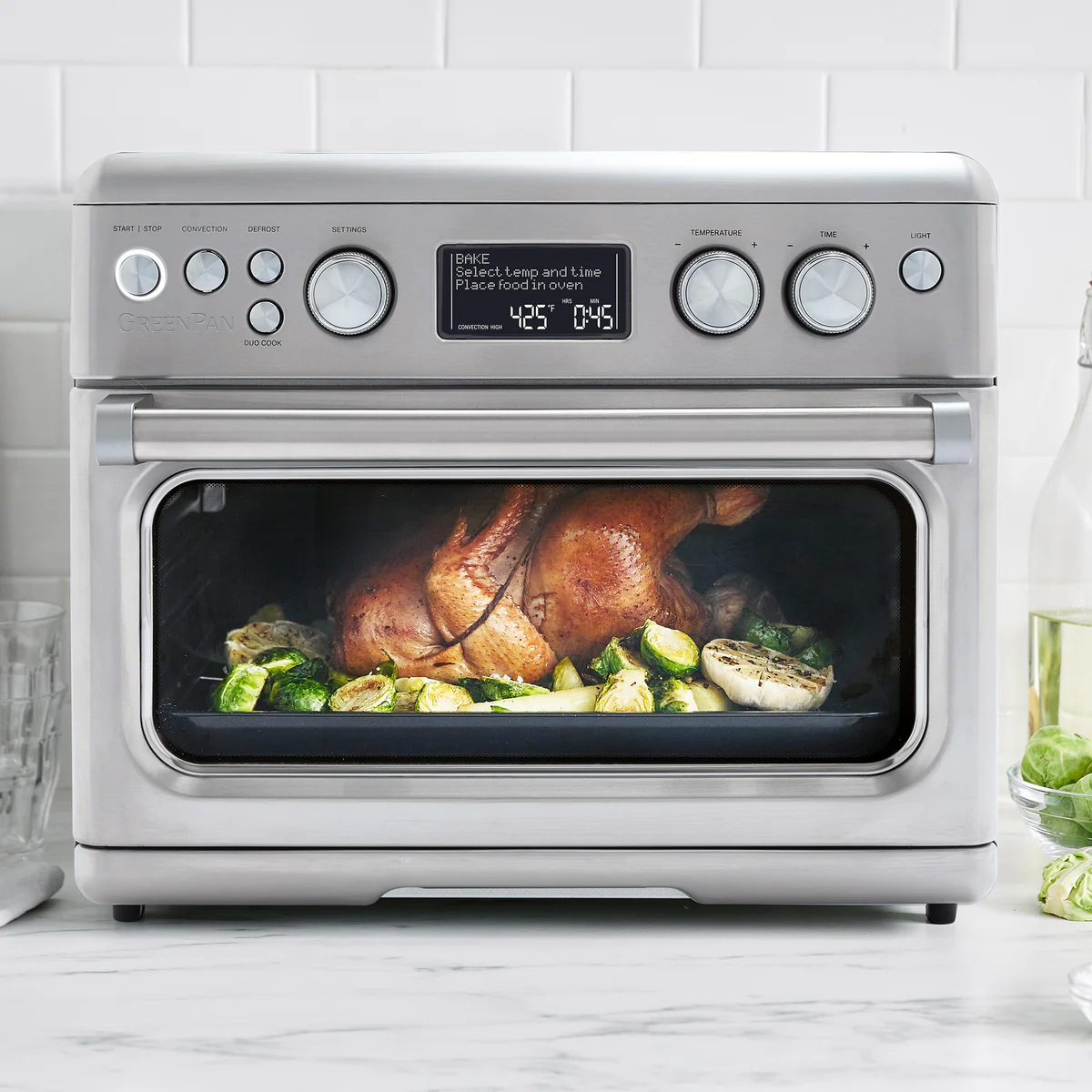 Elite Convection Air Fryer Toaster Oven | Premiere Stainless Steel