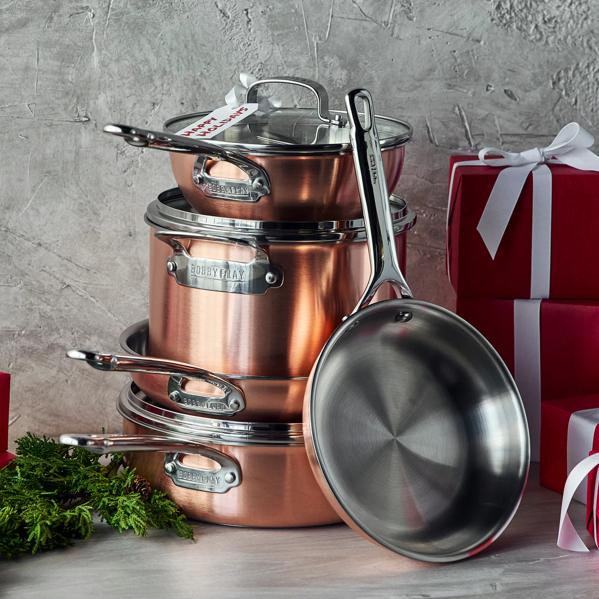 Bobby Flay by GreenPan Copper Clad 8-Piece Cookware Set