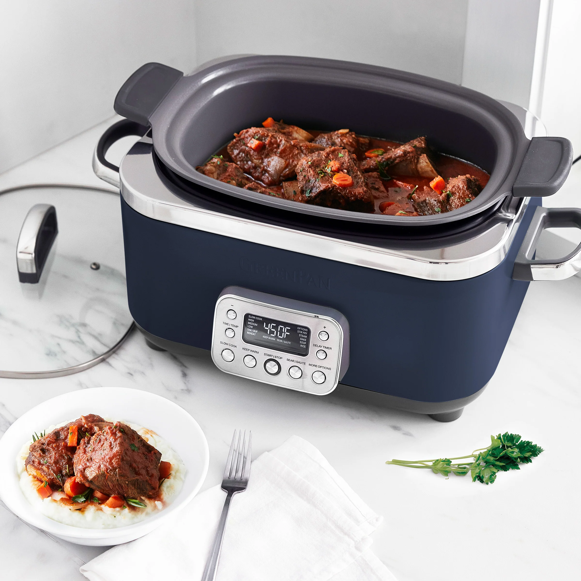 Elite 14-in-1 6-Quart Slow Cooker | Oxford Blue