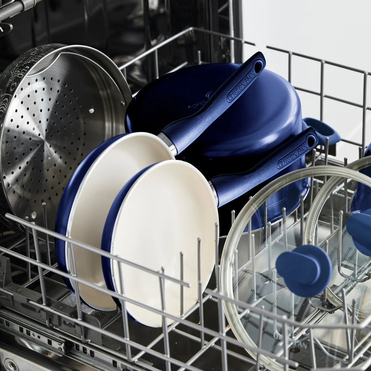 Rio Ceramic Nonstick 8 Frypan with Spatula | Navy