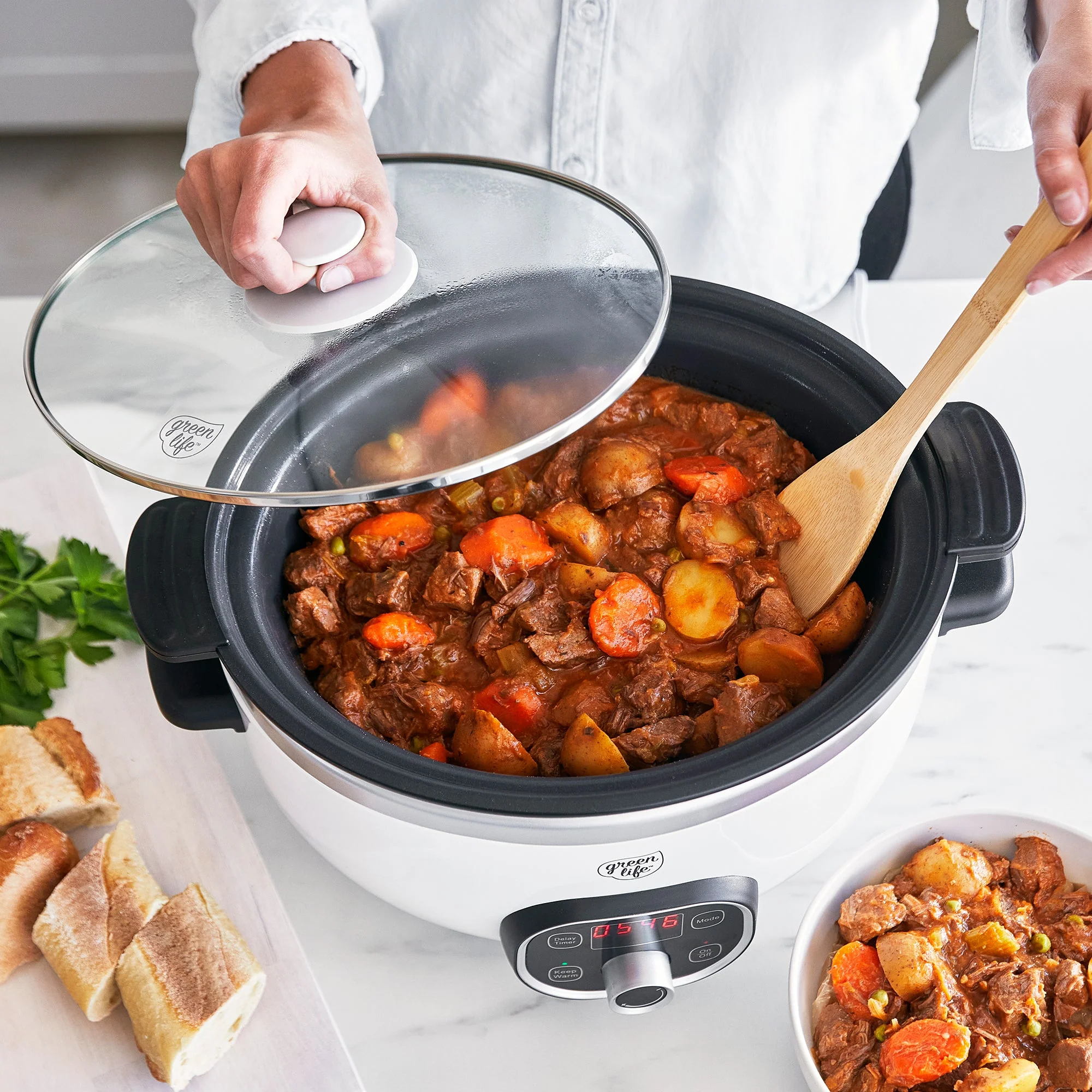 GreenLife Healthy 6-Quart Slow Cooker | White