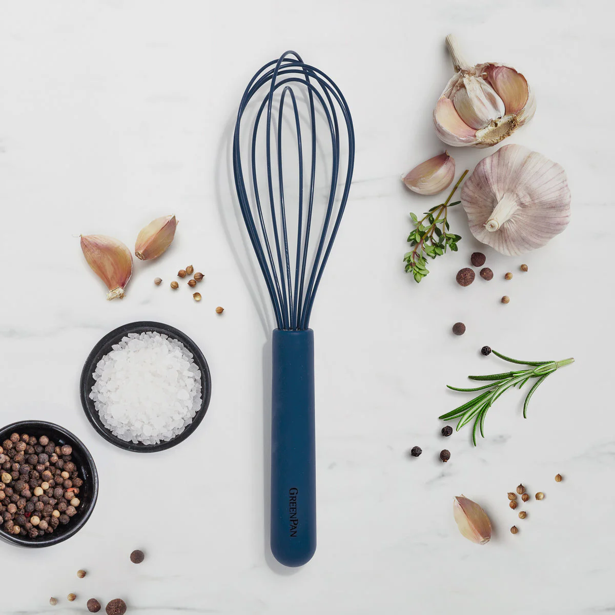 Platinum Silicone Whisk | Navy