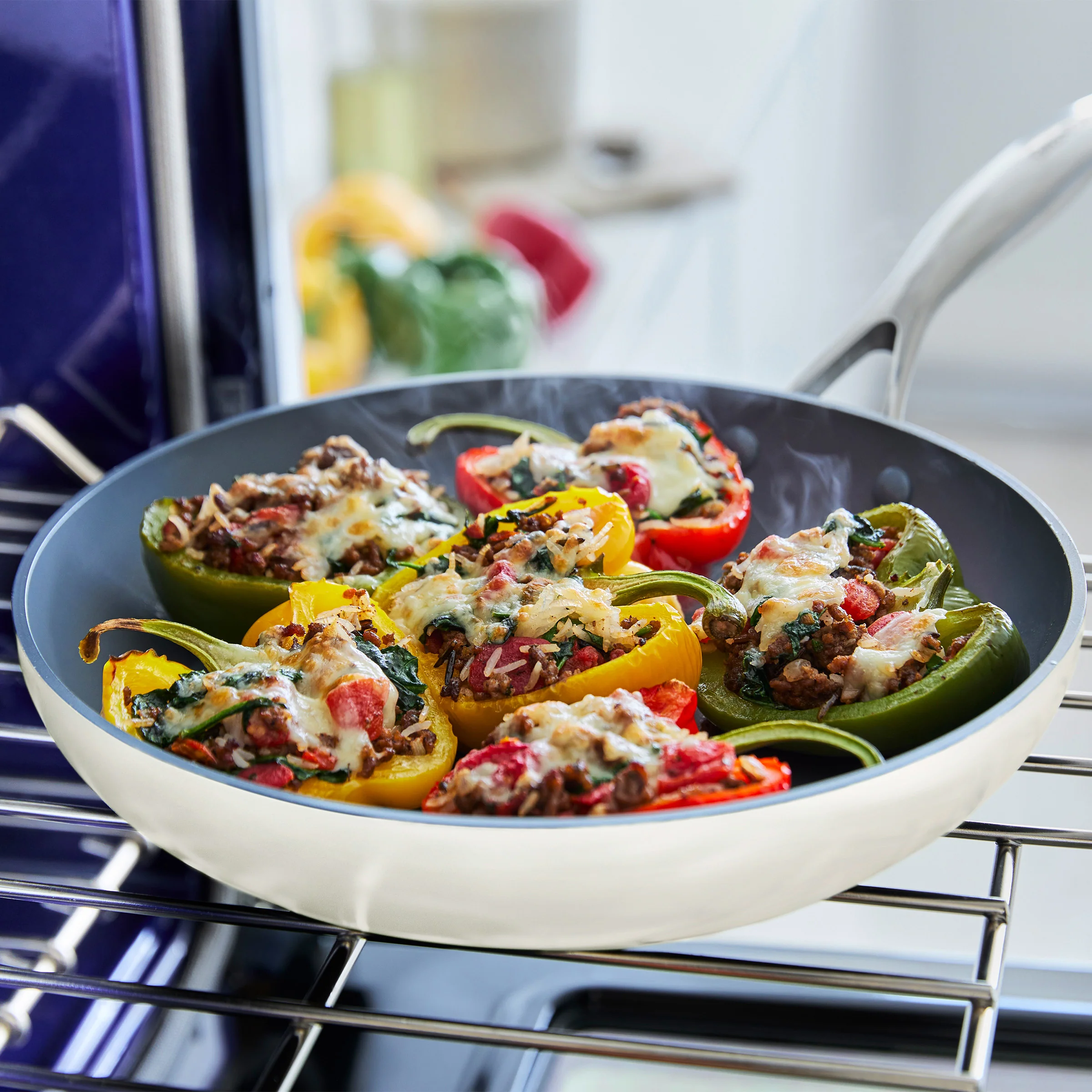 Valencia Pro Ceramic Nonstick 11-Piece Cookware Set | Cream