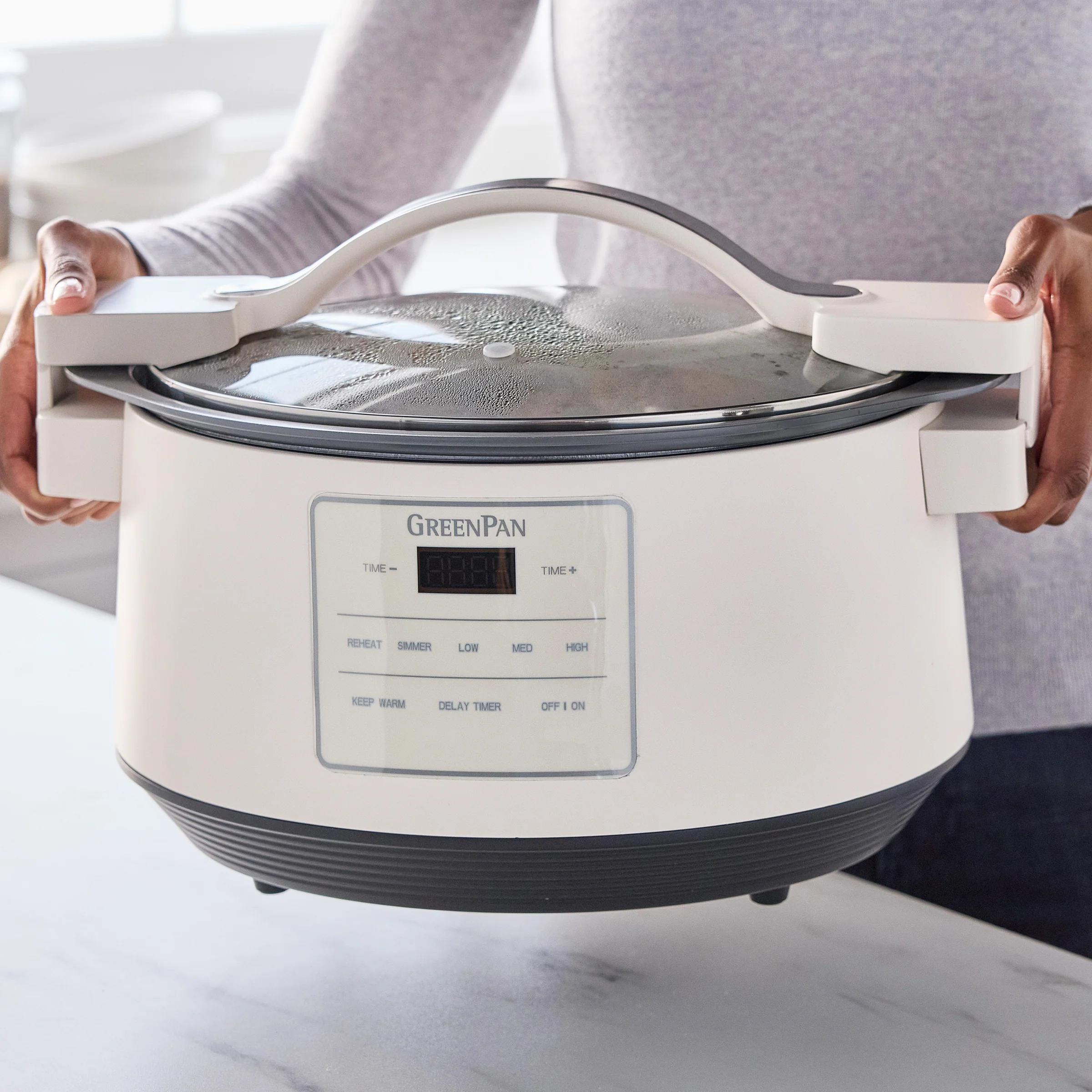 8-Quart Locking Lid Slow Cooker | Cloud Cream