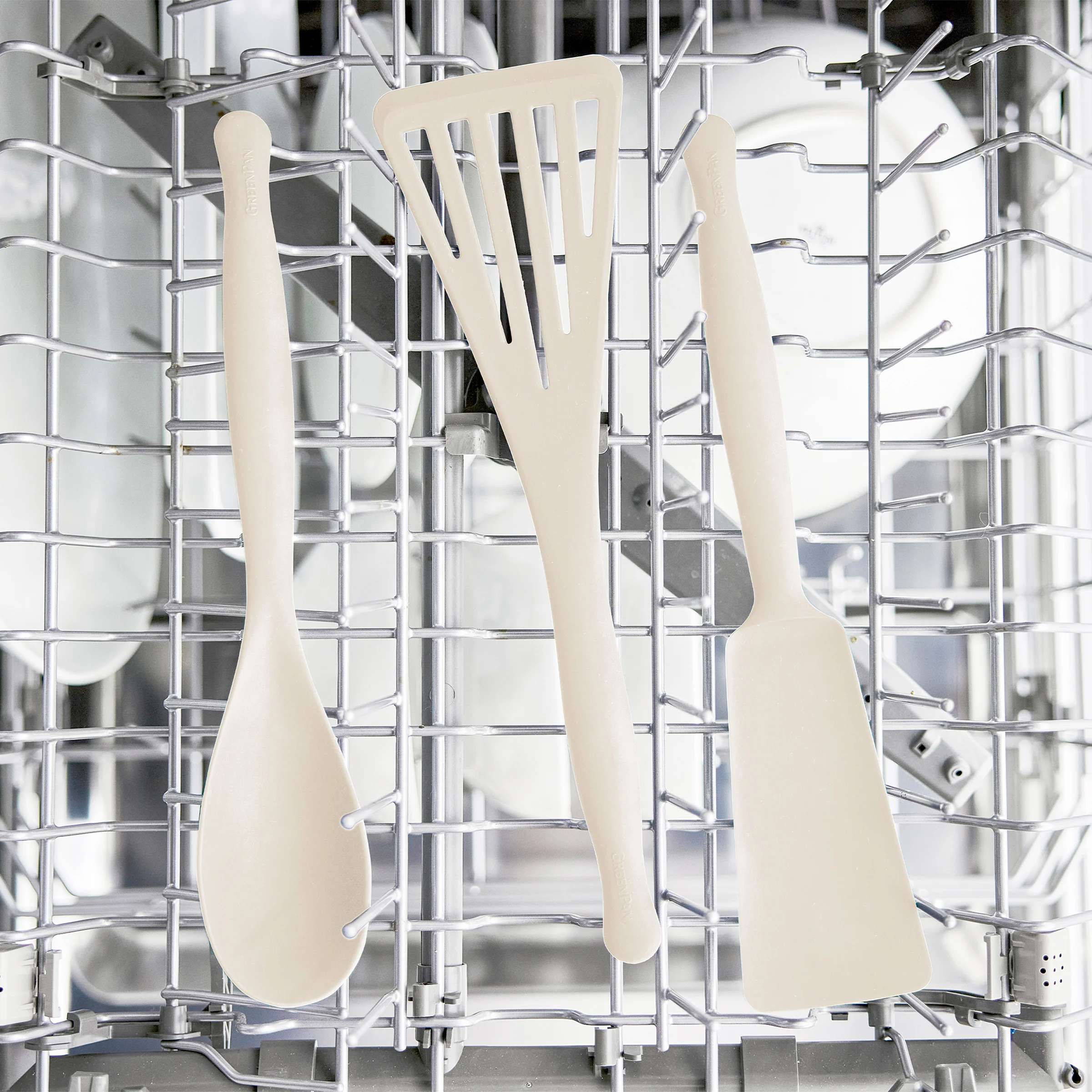 Premiere Silicone 8-Piece Utensil and Crock Set | Bisque