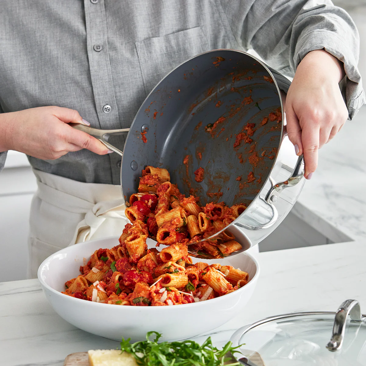 Valencia Pro Stainless Steel 5-Quart Sauté Pan with Lid