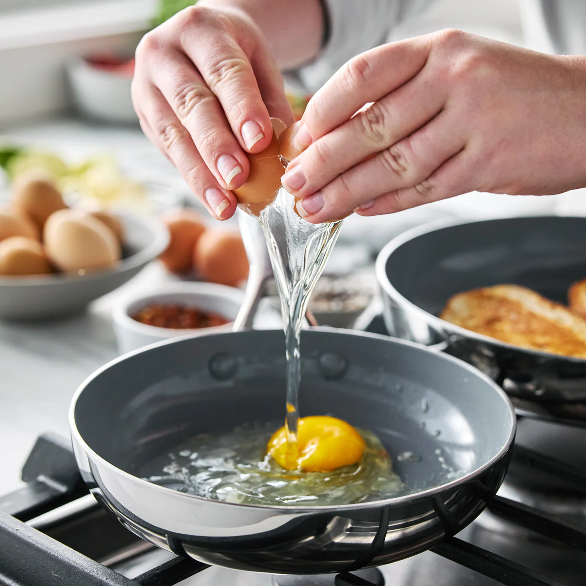 Valencia Pro Stainless Steel 8 and 10 Frypan Set