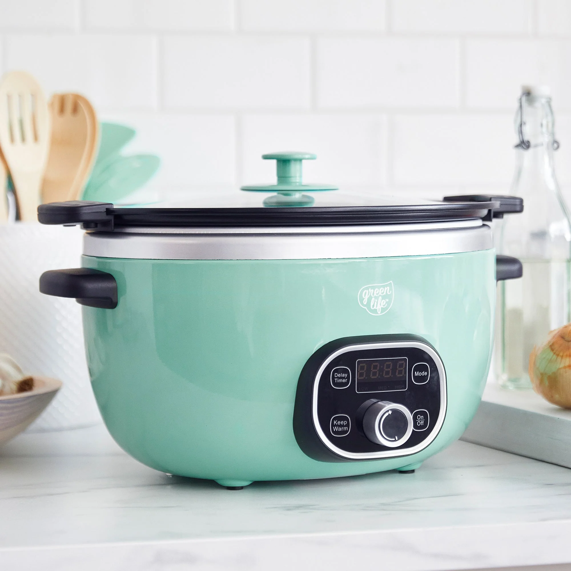 GreenLife Healthy 6-Quart Slow Cooker | Turquoise