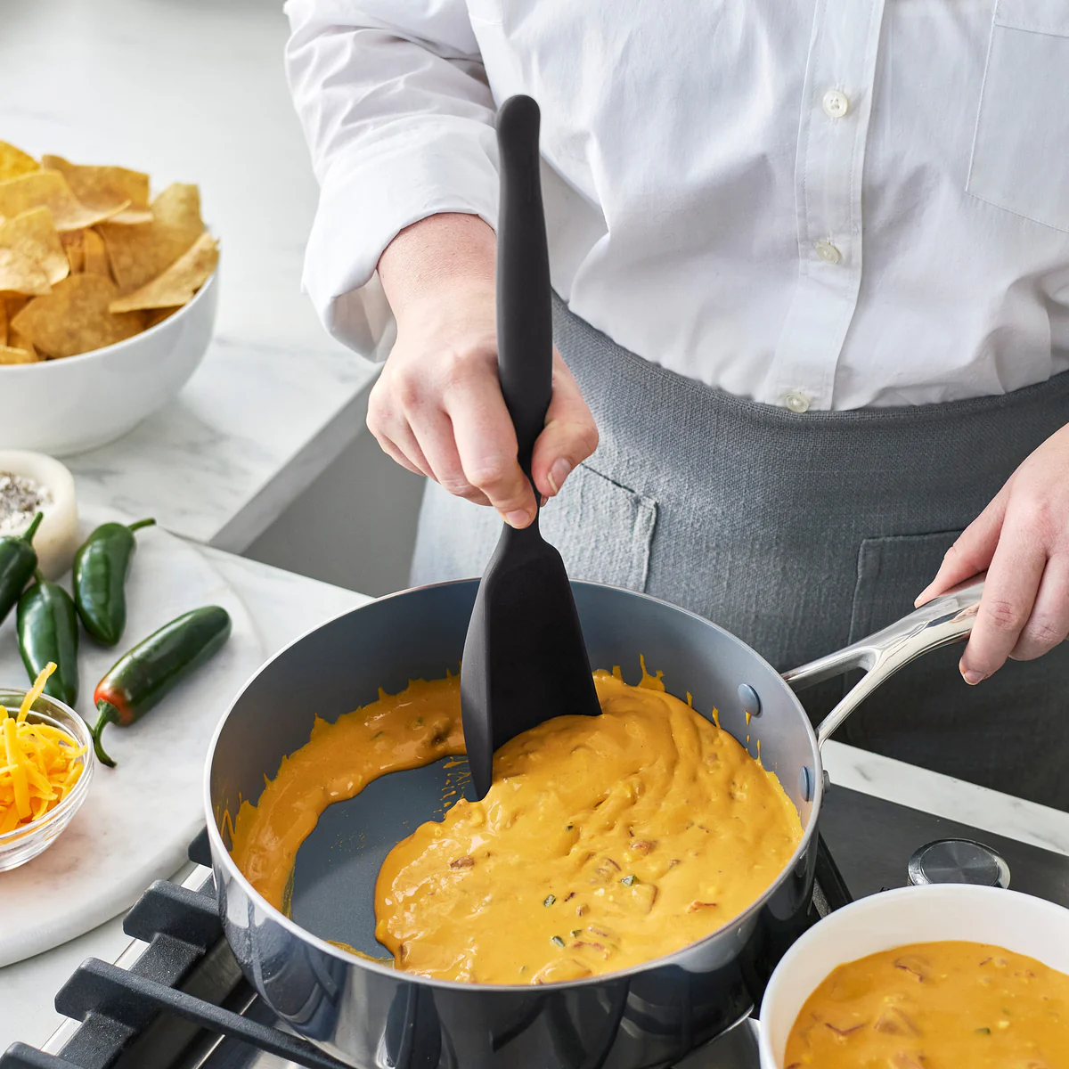 Premiere Silicone Deep Rectangle Spoon | Black