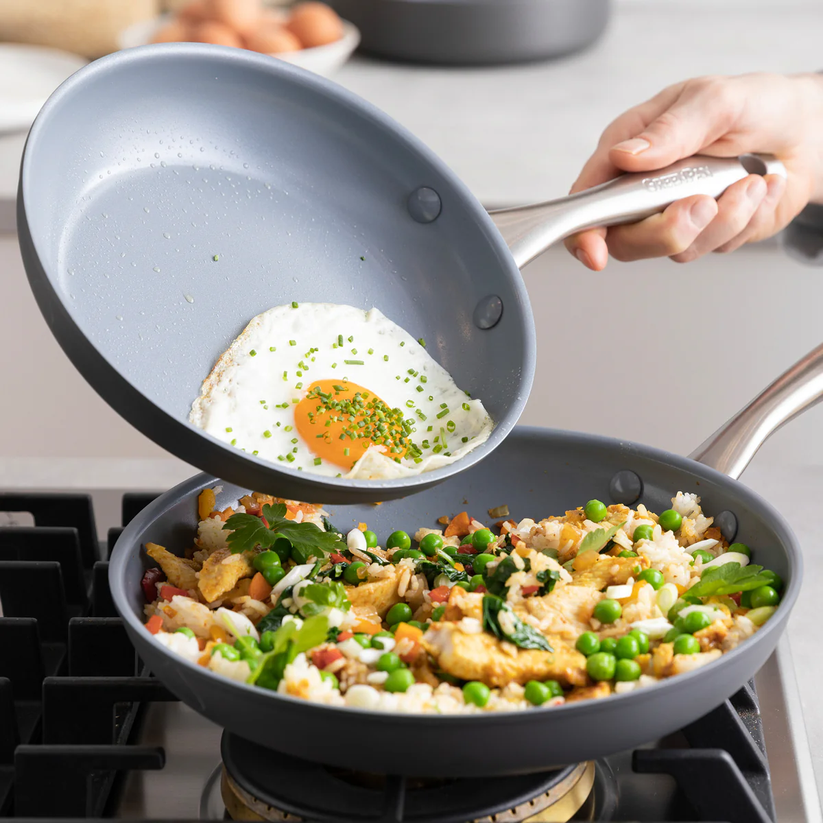 Lima Ceramic Nonstick 8, 10 and 12 Frypan Set