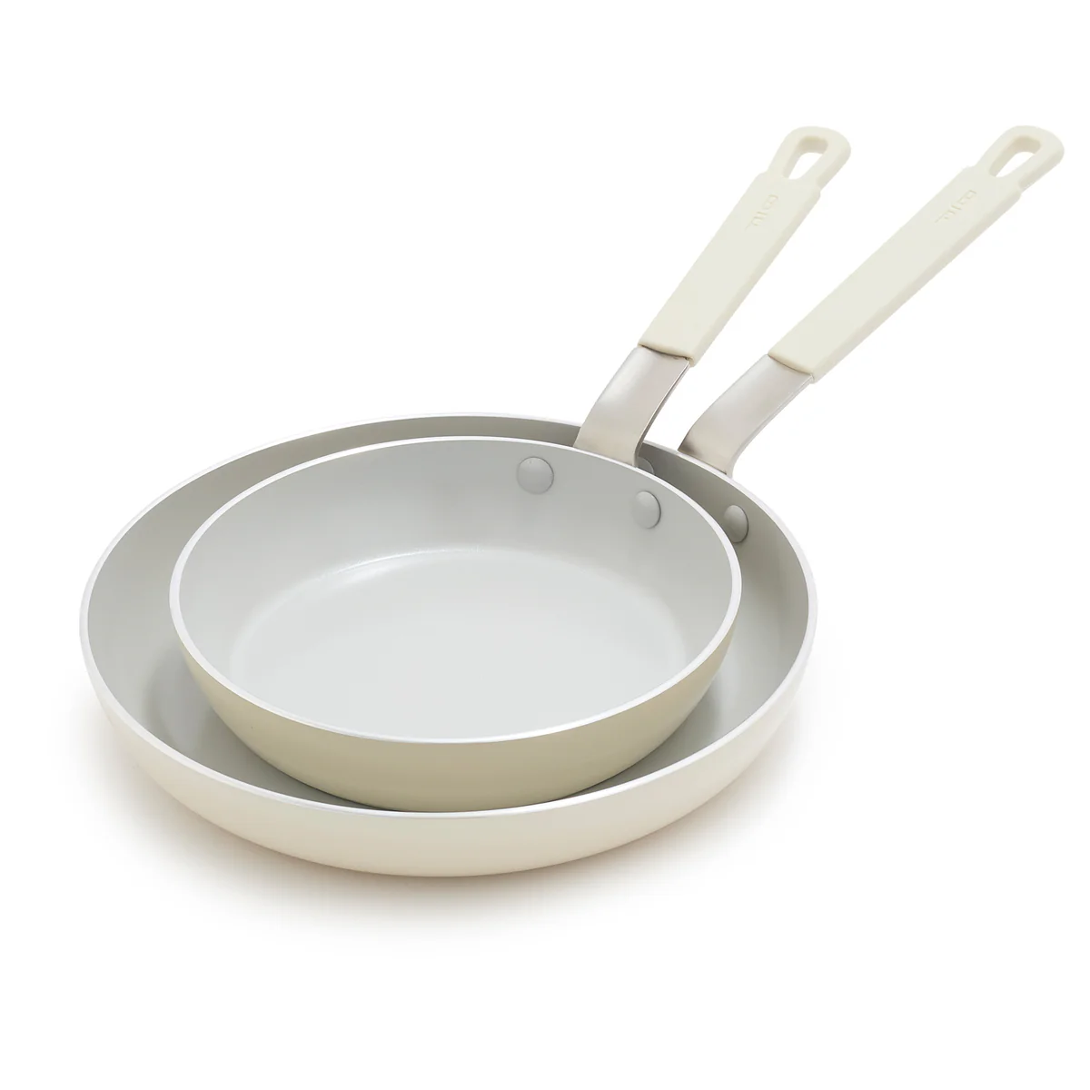 Bobby Flay by GreenPan Professional Ceramic Nonstick 8 and 10 Frypan Set | Cream