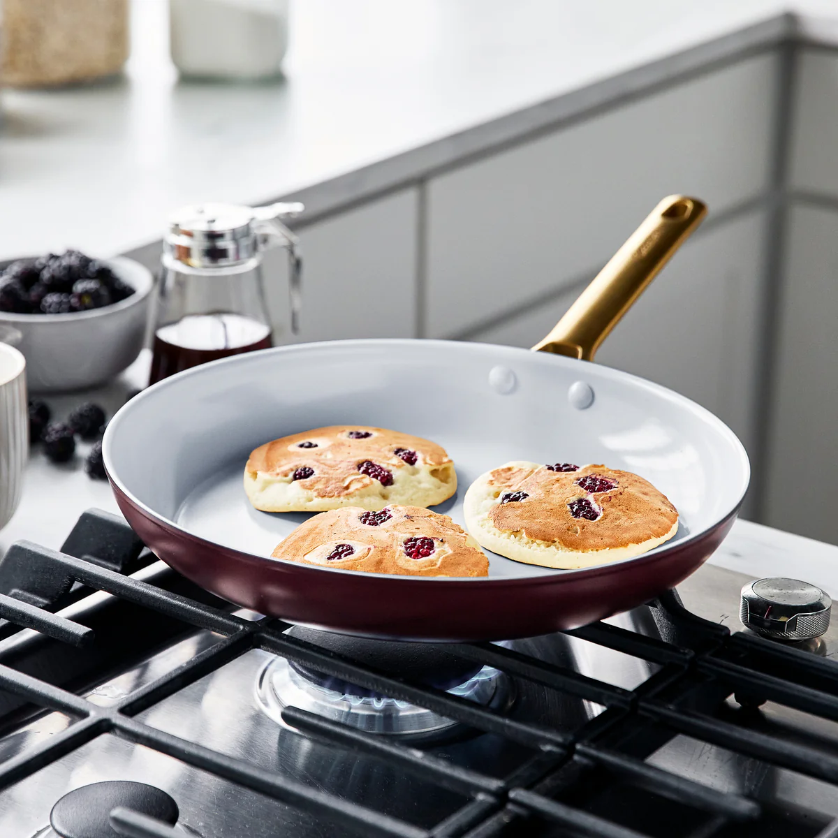 Reserve Ceramic Nonstick 10 and 12 Frypan Set | Burgundy