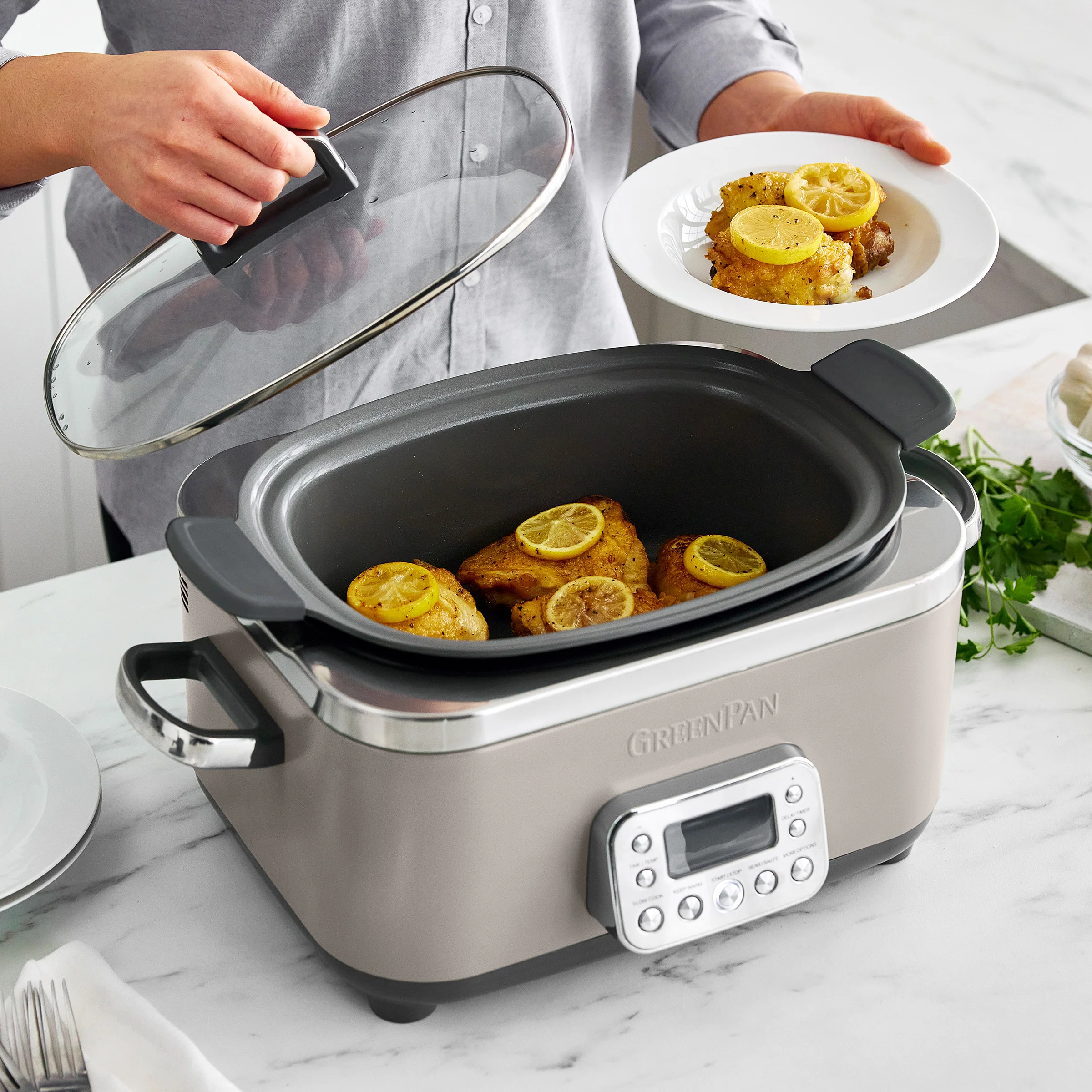 Elite 14-in-1 6-Quart Slow Cooker | Clay