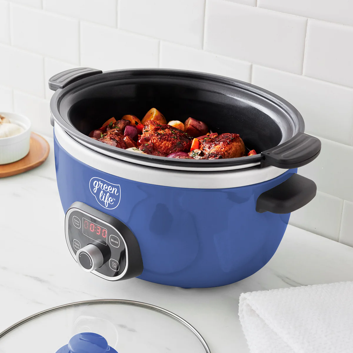 GreenLife Healthy 6-Quart Slow Cooker | Blue