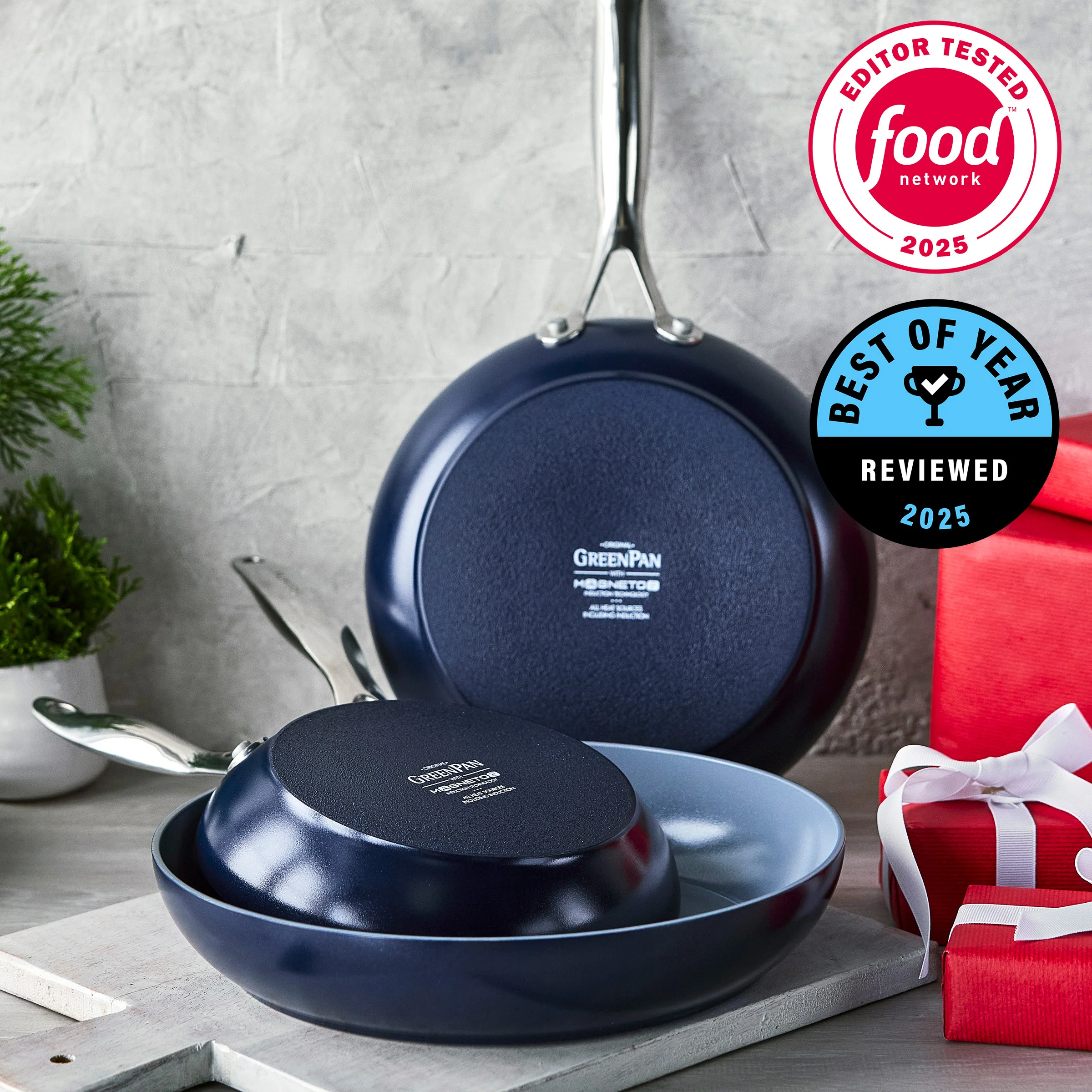 Valencia Pro Ceramic Nonstick 8, 9.5, and 11 Frypan Set | Twilight