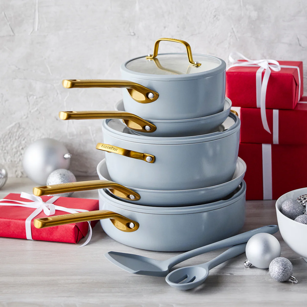 Reserve Pro Ceramic Nonstick 10-Piece Cookware Set | Glacier