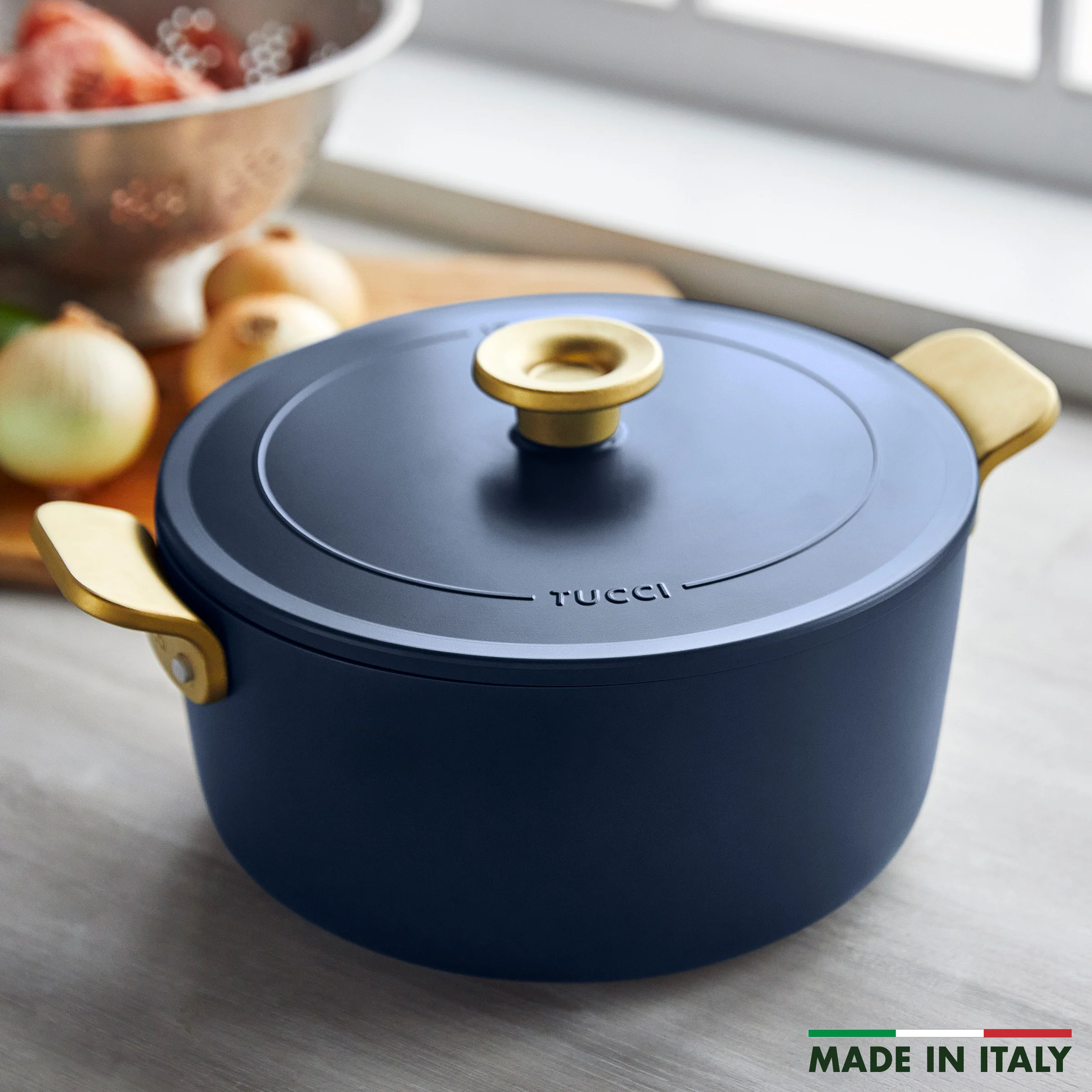 Stanley Tucci™ Ceramic Nonstick 6.5-Quart Dutch Oven | Marino Blue