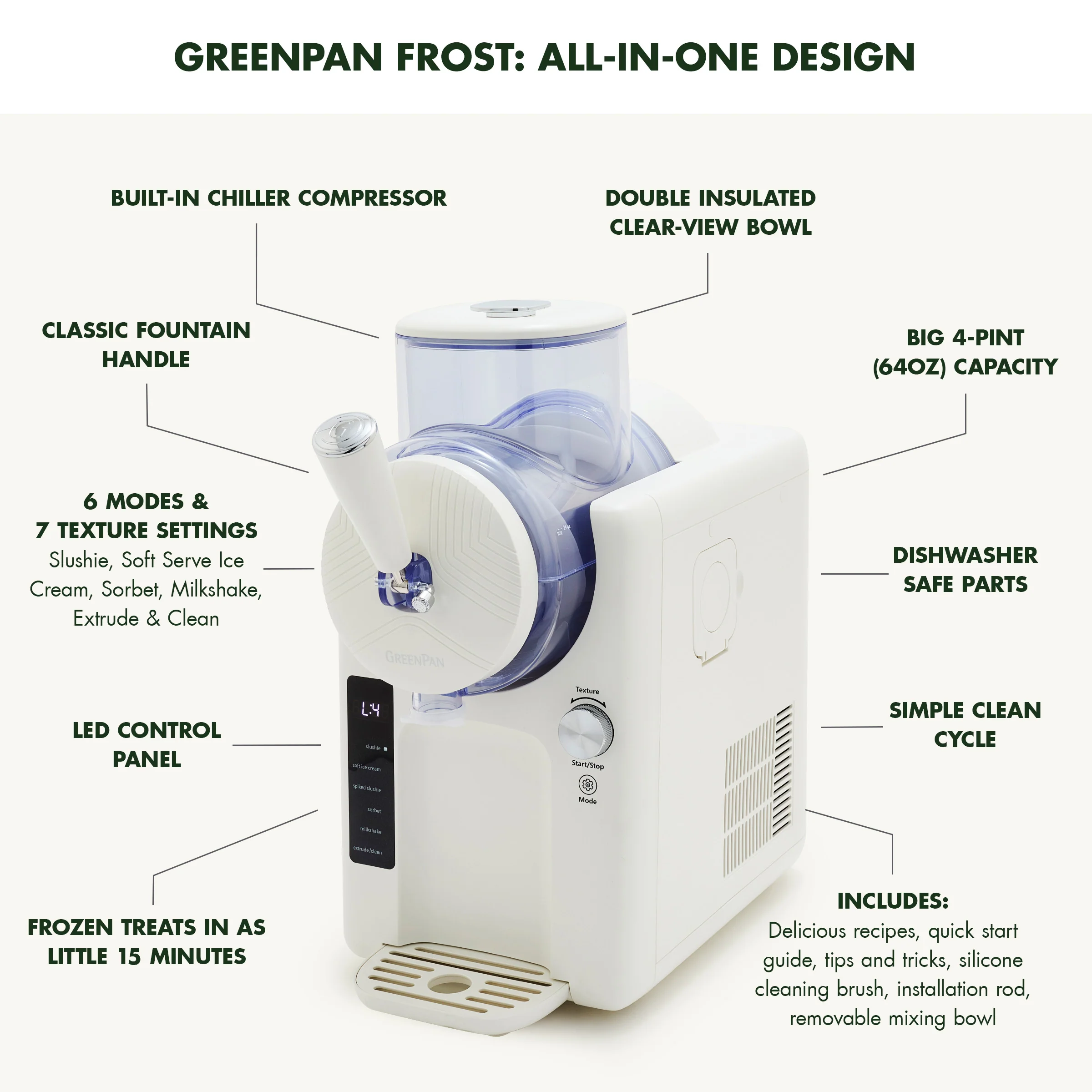 Frost 15-in-1 Ice Cream & Frozen Drink Maker | Cream
