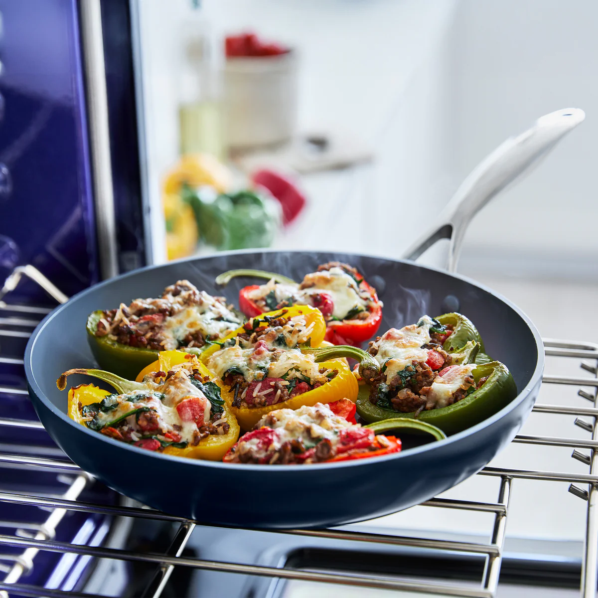 Valencia Pro Ceramic Nonstick 8, 9.5, and 11 Frypan Set | Twilight