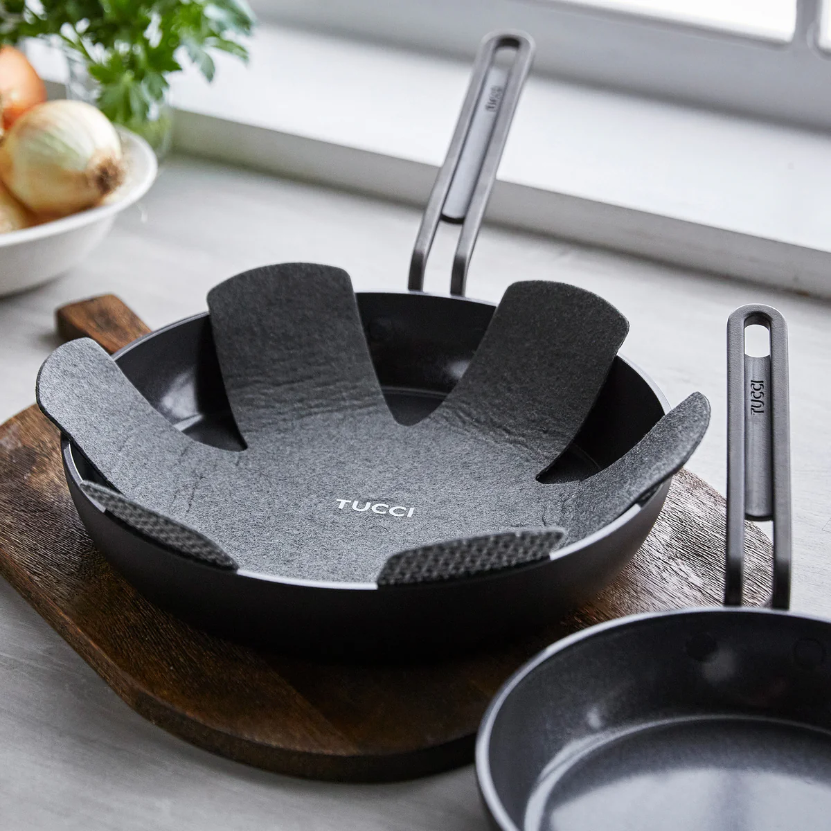 Stanley Tucci™ Ceramic Nonstick 8 and 10 Frypan Set | Milano Black