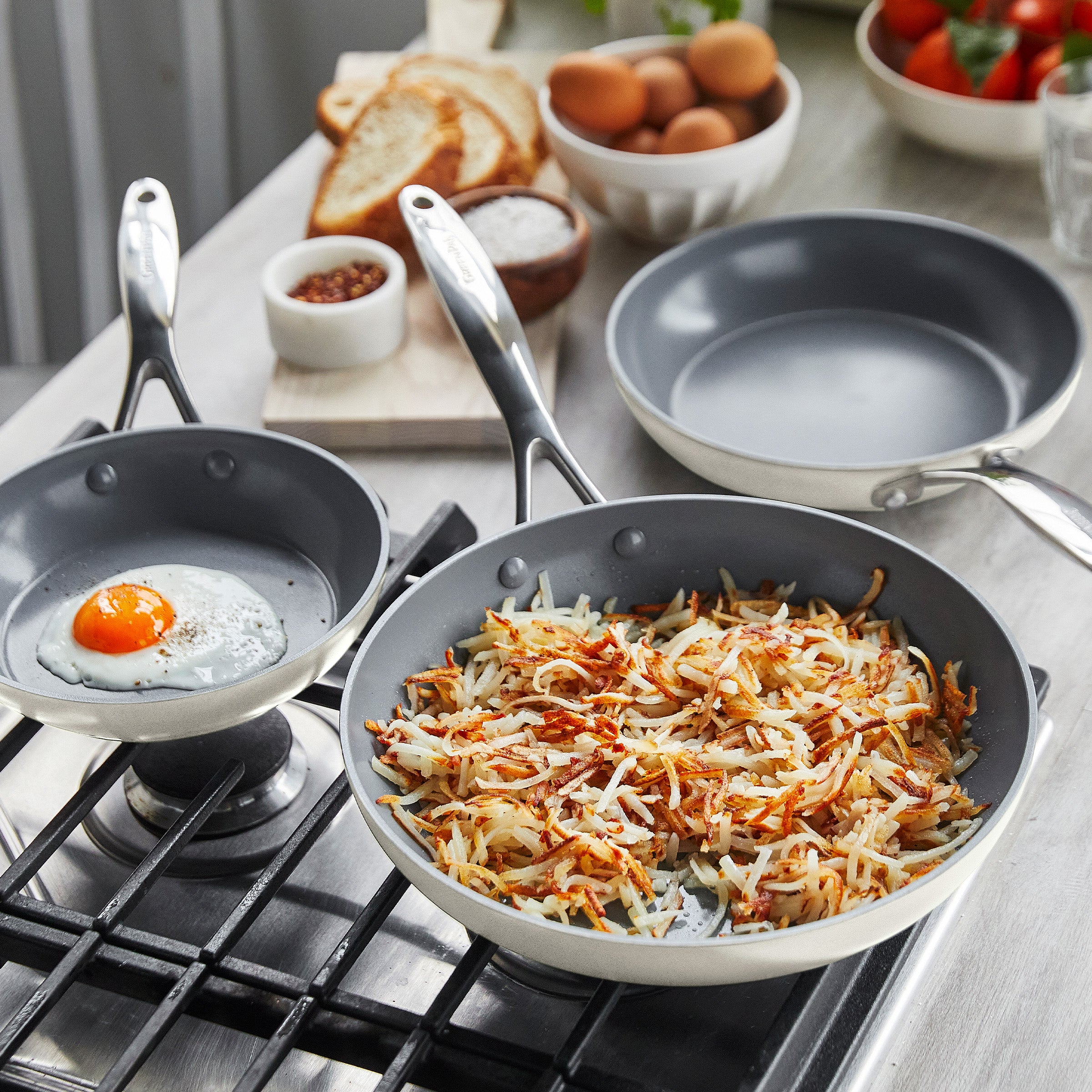 Valencia Pro Ceramic Nonstick 19-Piece Cookware Set | Cream