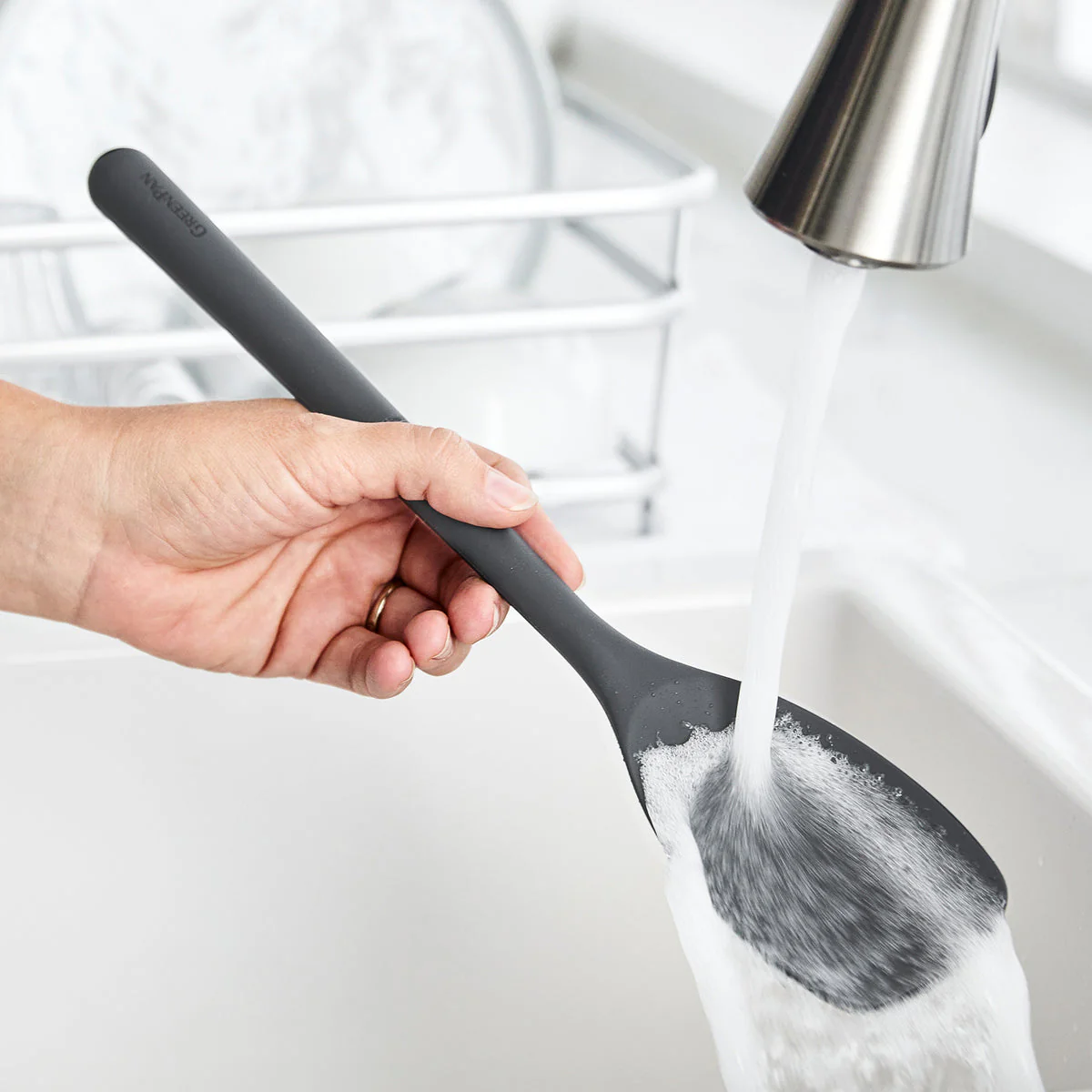 Platinum Silicone Sauté Spoon | Gray