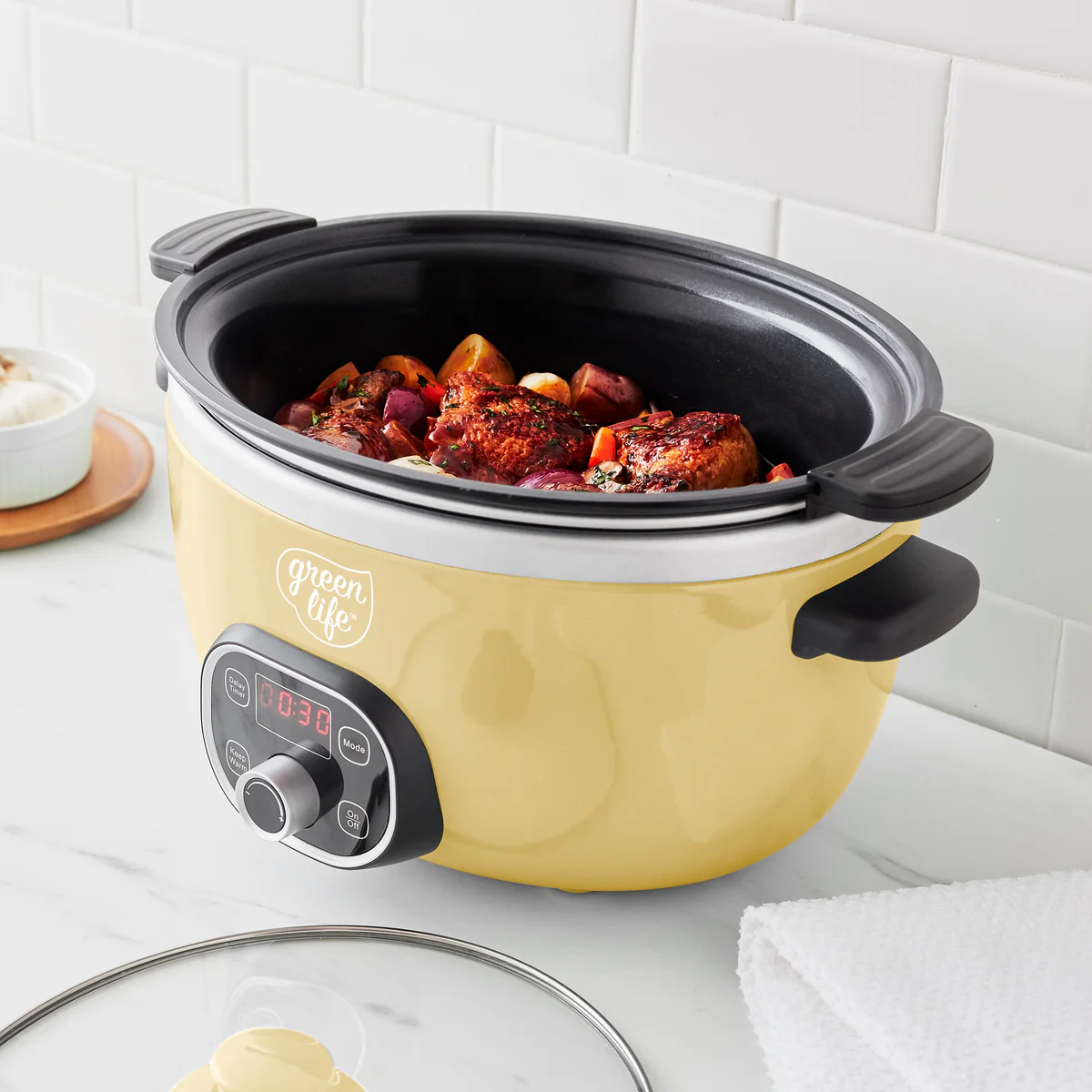 GreenLife Healthy 6-Quart Slow Cooker | Butter