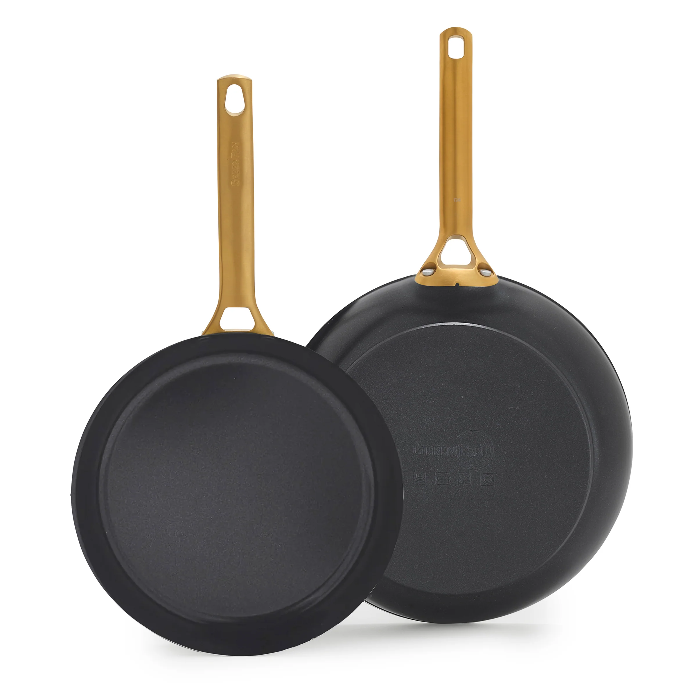 Reserve Pro Ceramic Nonstick 10 and 12 Frypan Set | Black