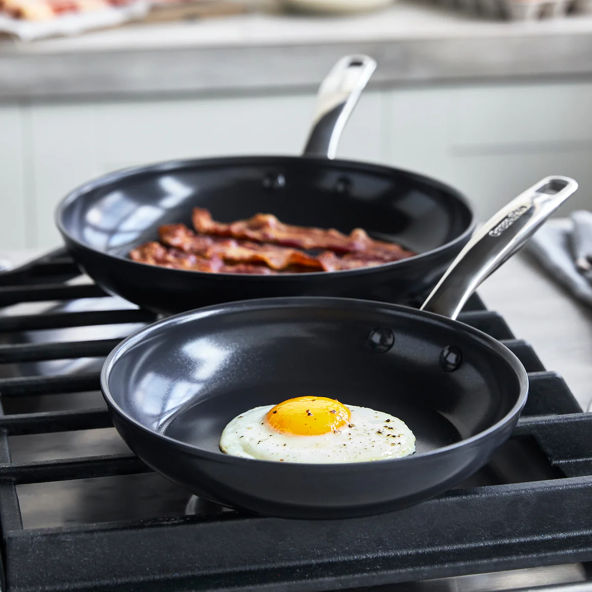 Chatham Black Ceramic Nonstick 8 and 10 Frypan Set