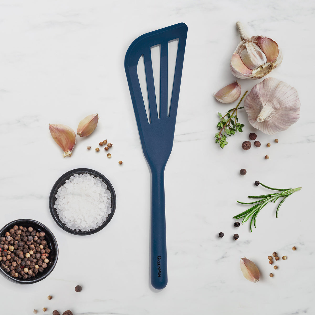 Platinum Silicone Fish Turner | Navy