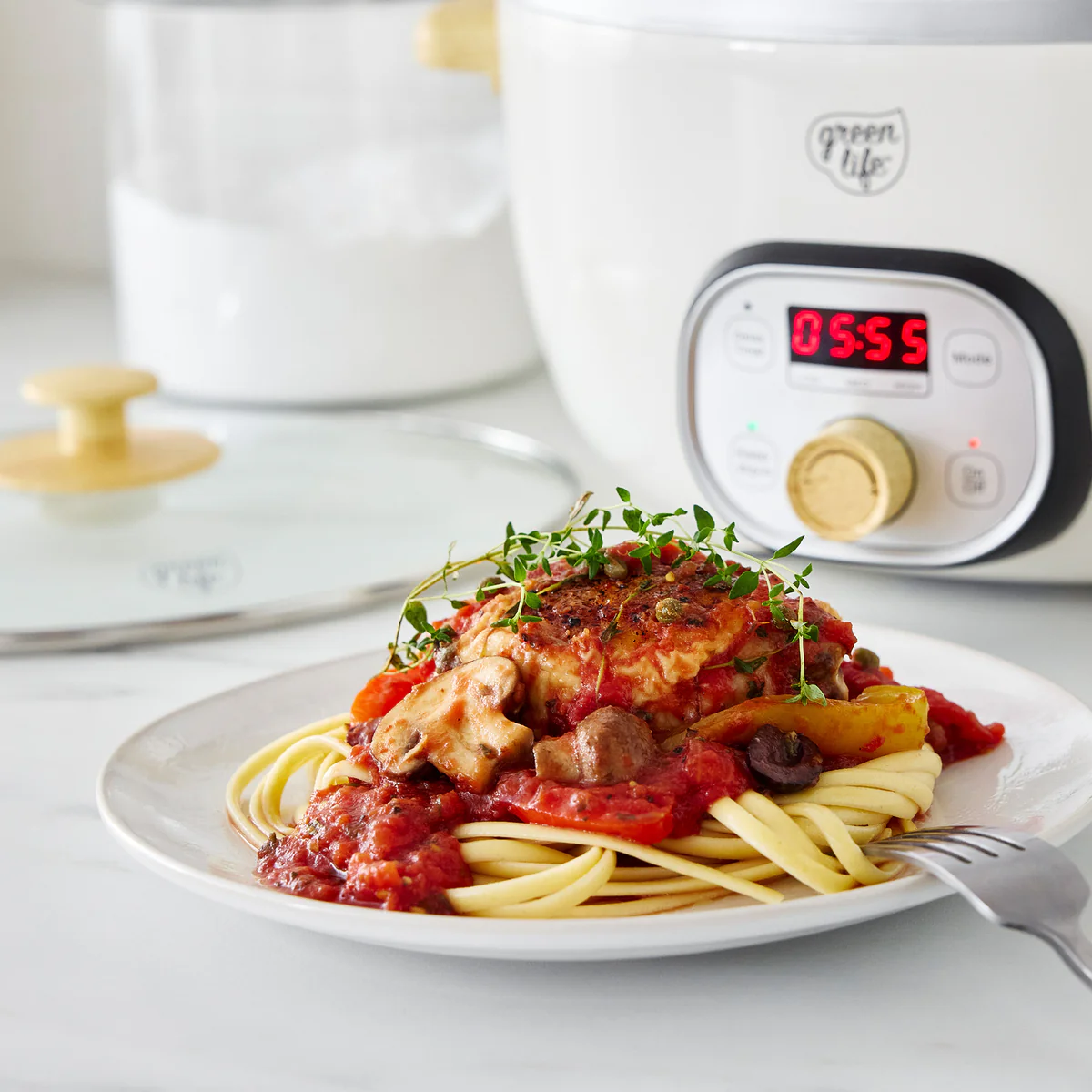 GreenLife Healthy 6-Quart Slow Cooker | Cream