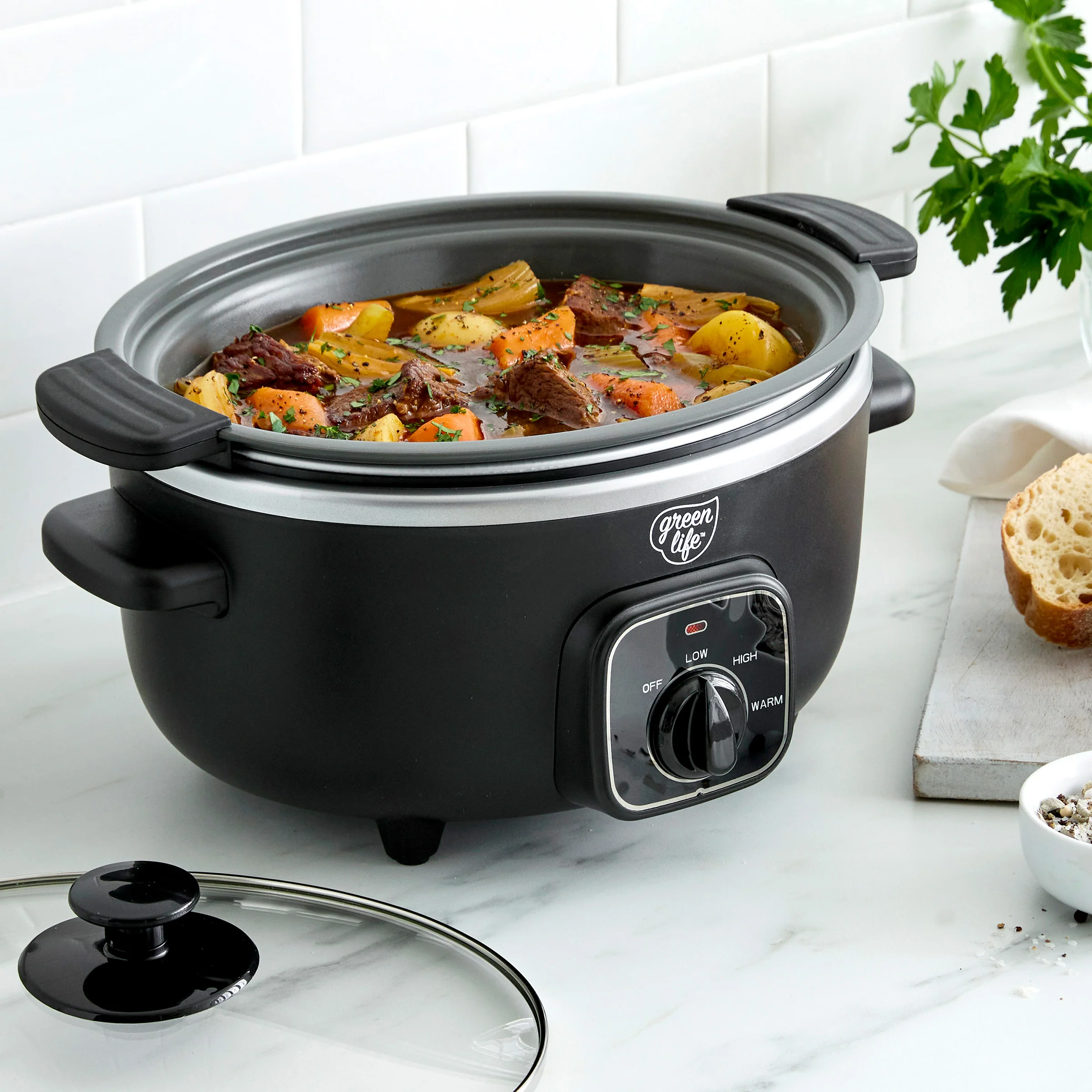 GreenLife Healthy 3.5-Quart Slow Cooker | Black