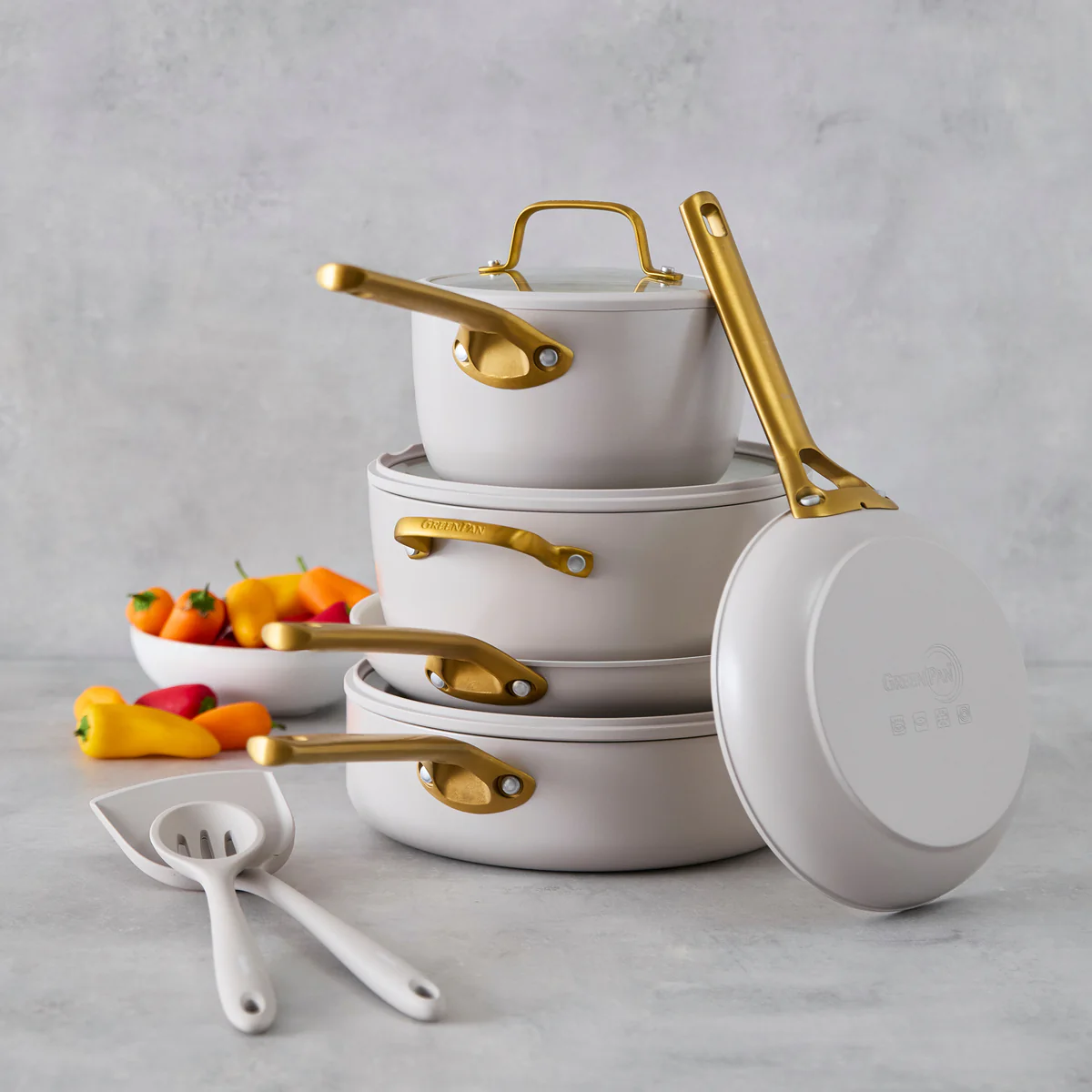 Reserve Pro Ceramic Nonstick 10-Piece Cookware Set | Oyster