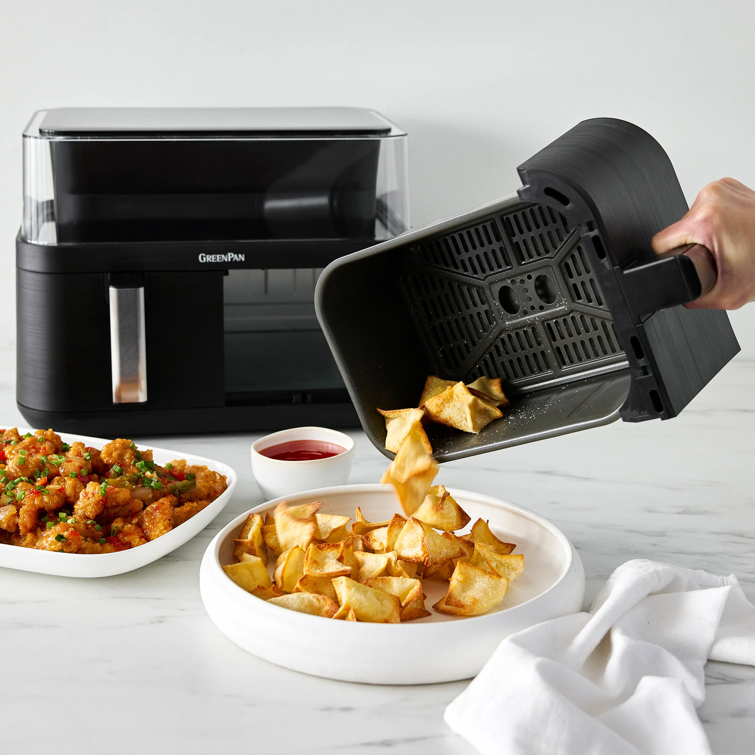 Bistro 10-Quart 360˚ Clear View Double Air Fryer