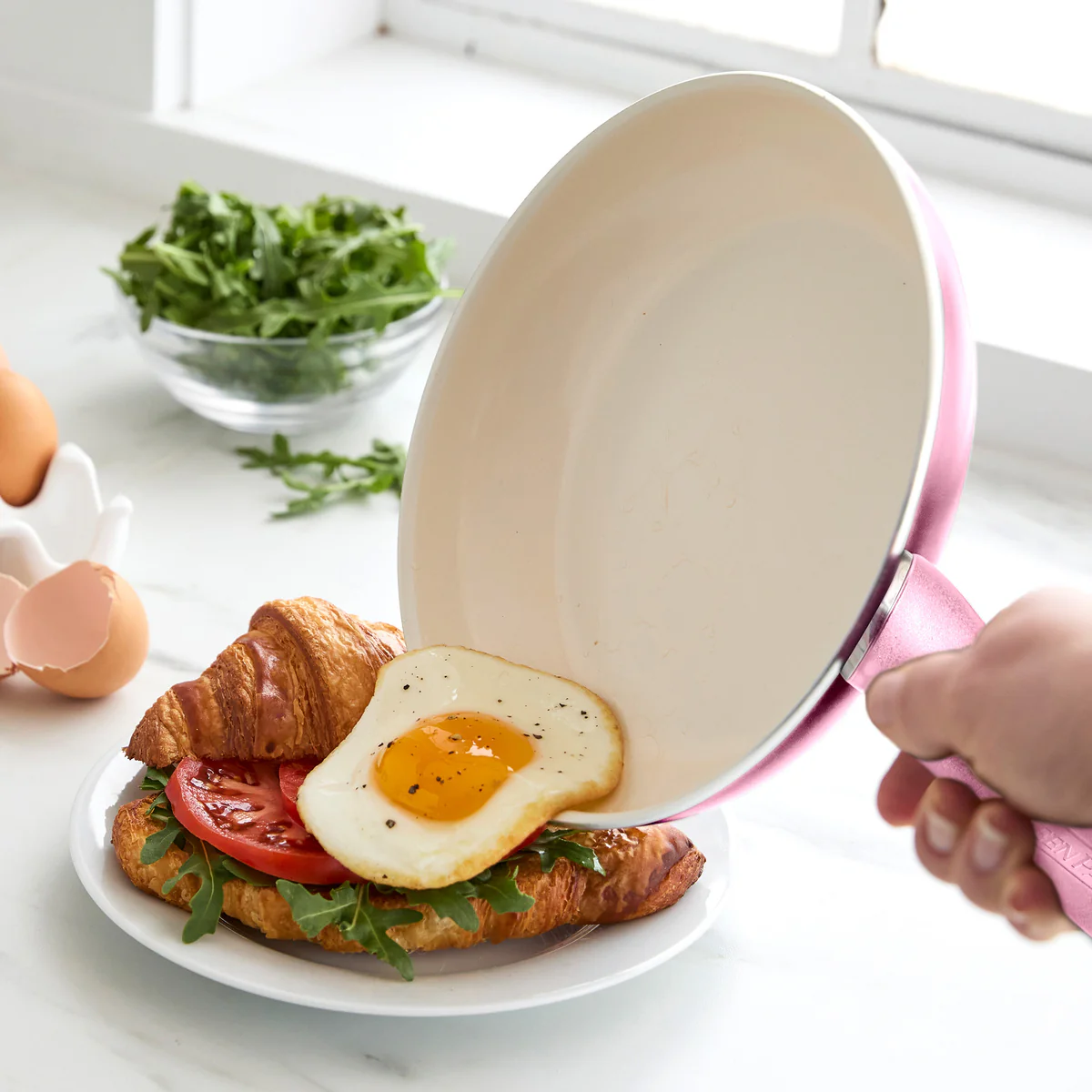 Rio Ceramic Nonstick 8 Frypan with Spatula | Pink