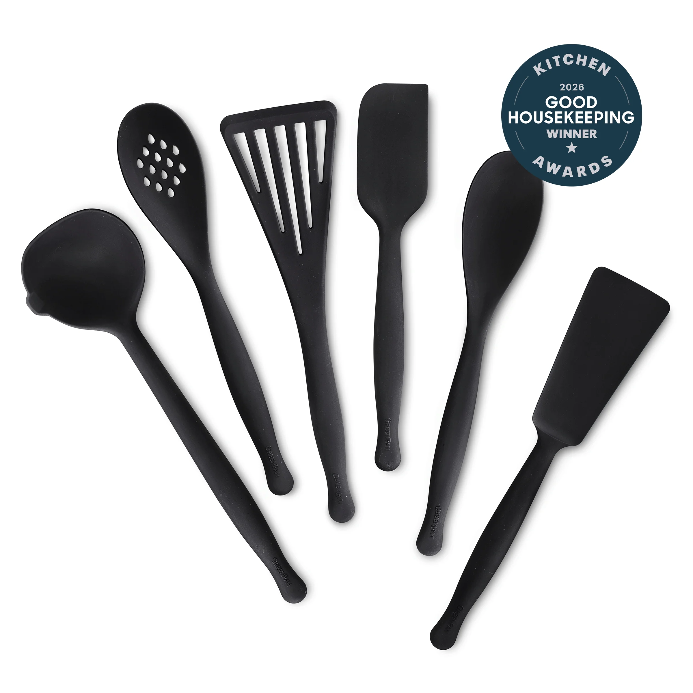 Premiere Silicone 6-Piece Utensil Set | Black