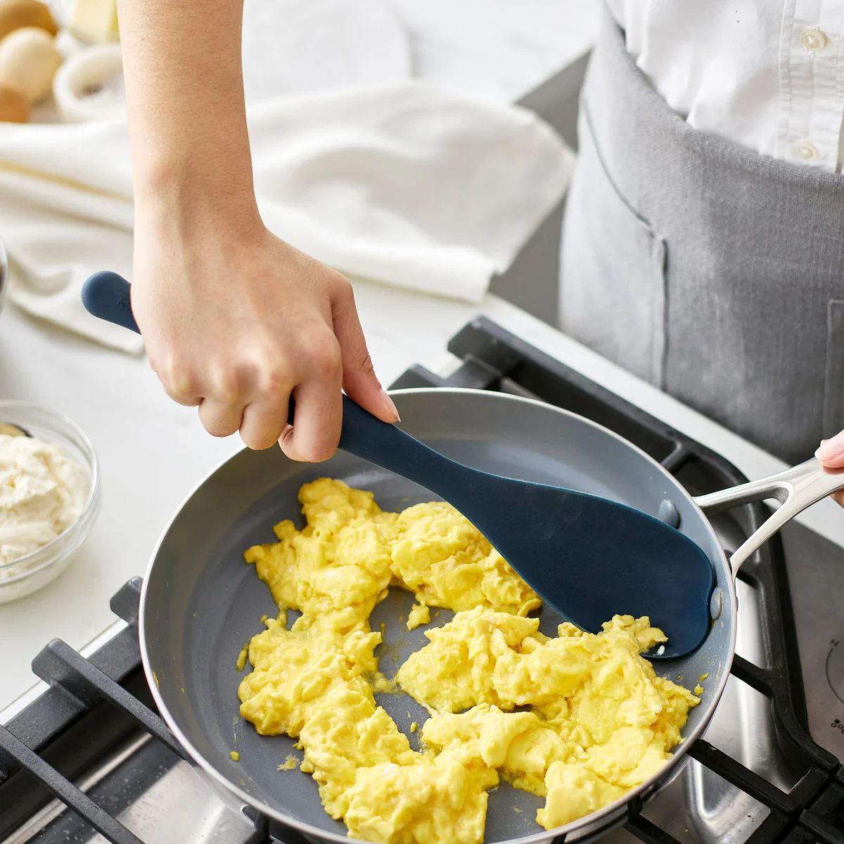 Premiere Silicone Solid Spoon | Oxford Blue