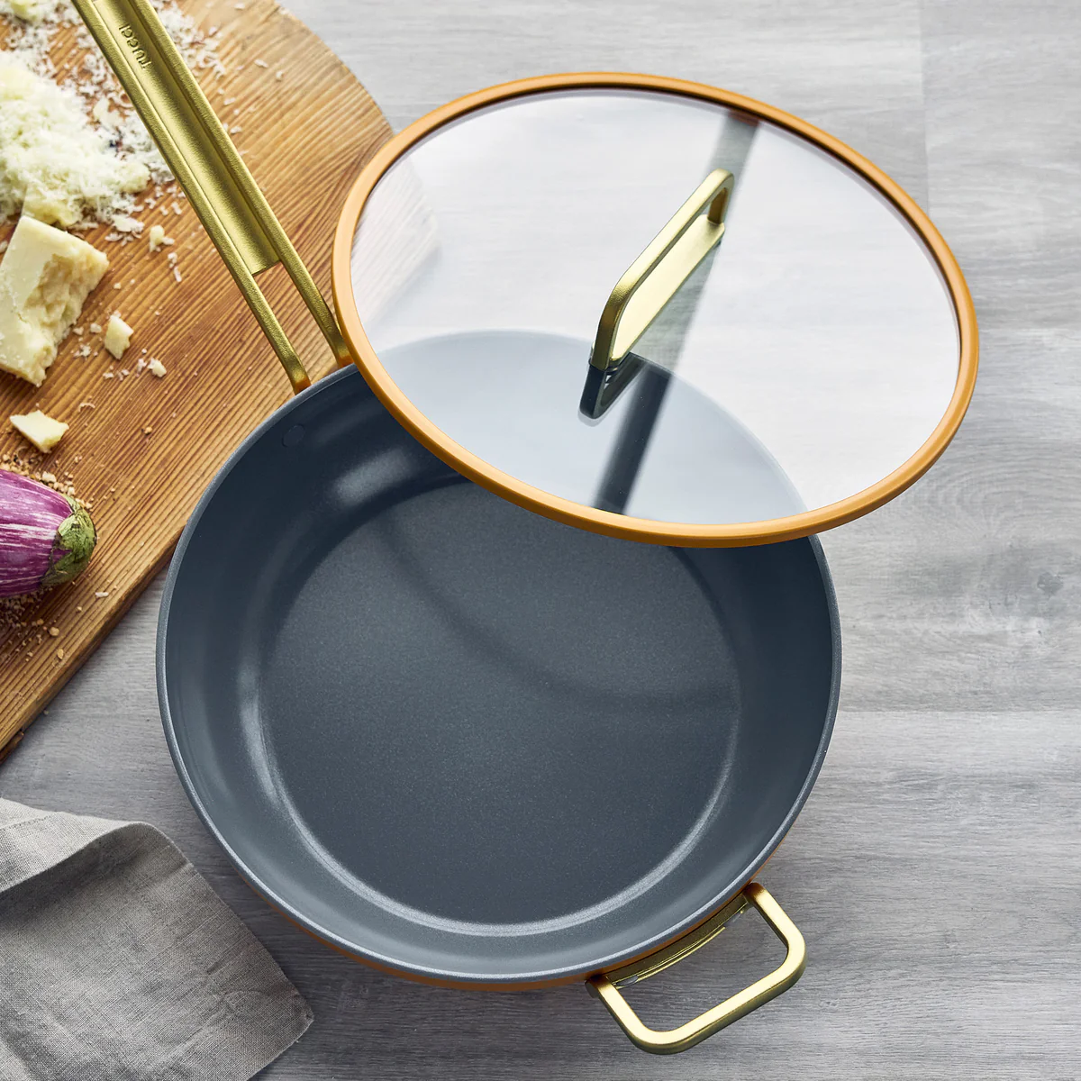 Stanley Tucci™ Ceramic Nonstick 4.5-Quart Stanley Pan Jr. | Roma Gold