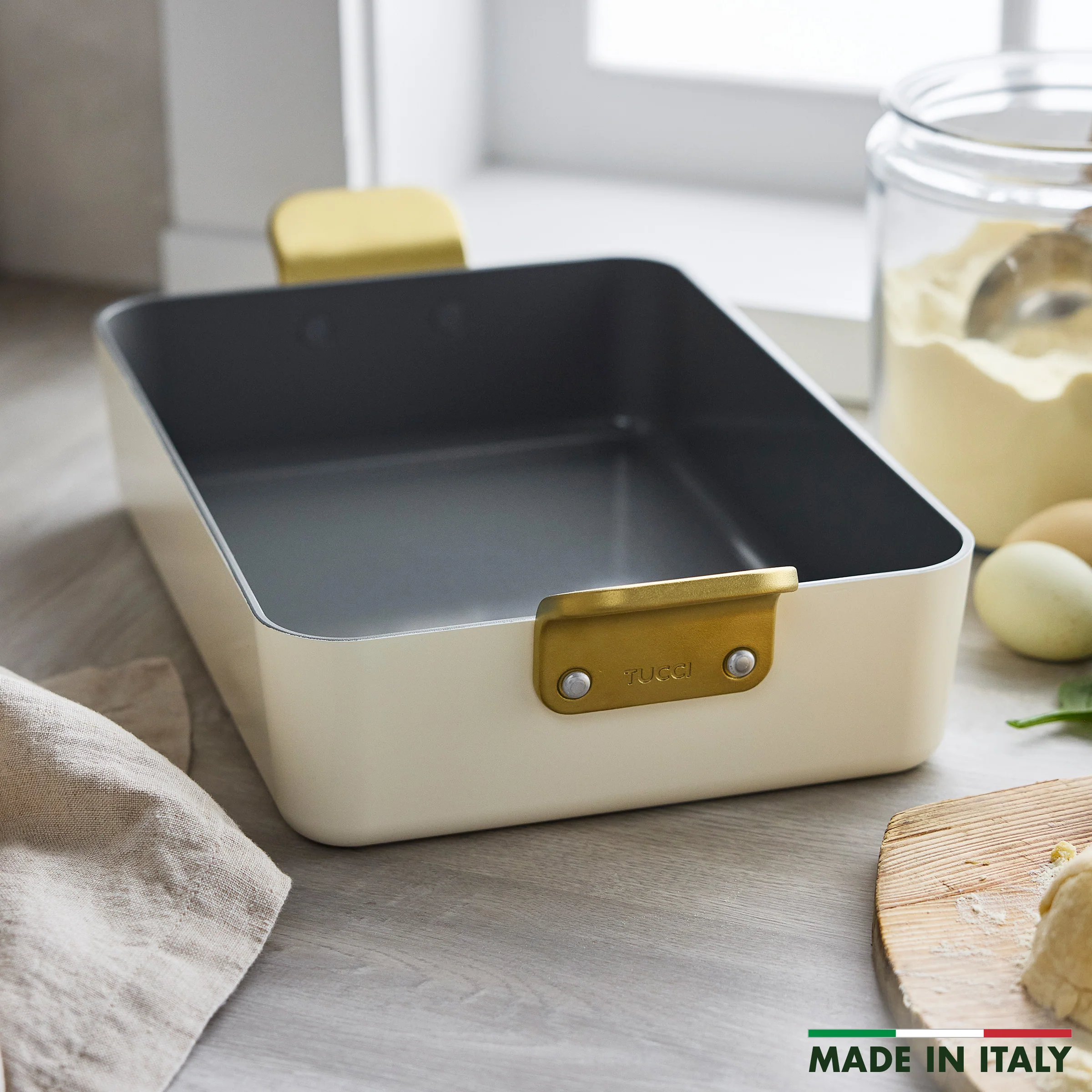 Stanley Tucci™ Ceramic Nonstick Lasagna Pan | Carrara White