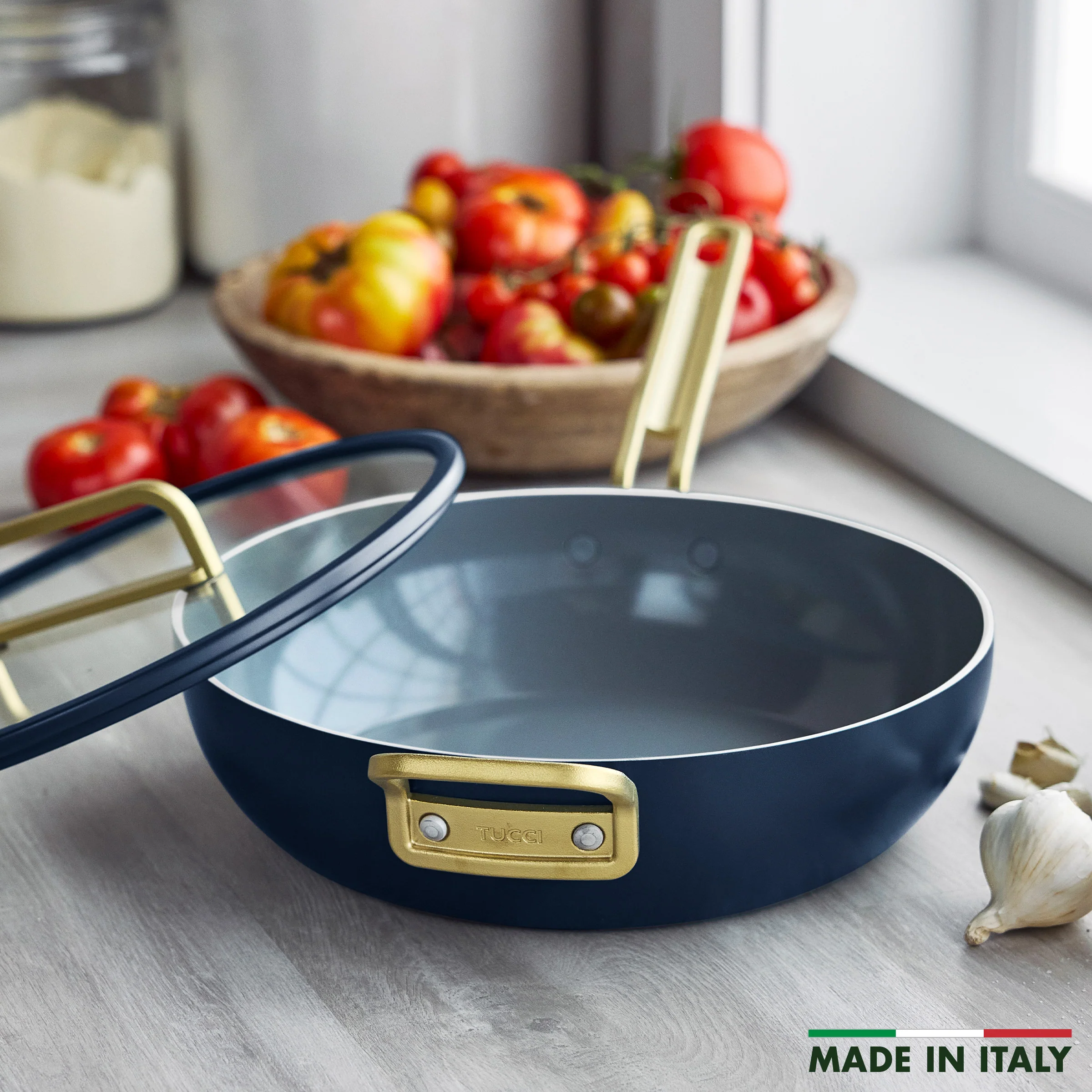 Stanley Tucci™ Ceramic Nonstick 4.5-Quart Stanley Pan Jr. | Marino Blue