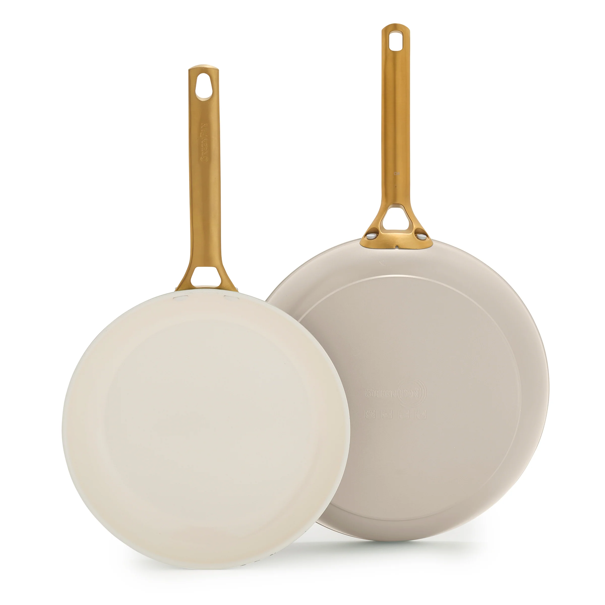 Reserve Pro Ceramic Nonstick 10 and 12 Frypan Set | Macadamia