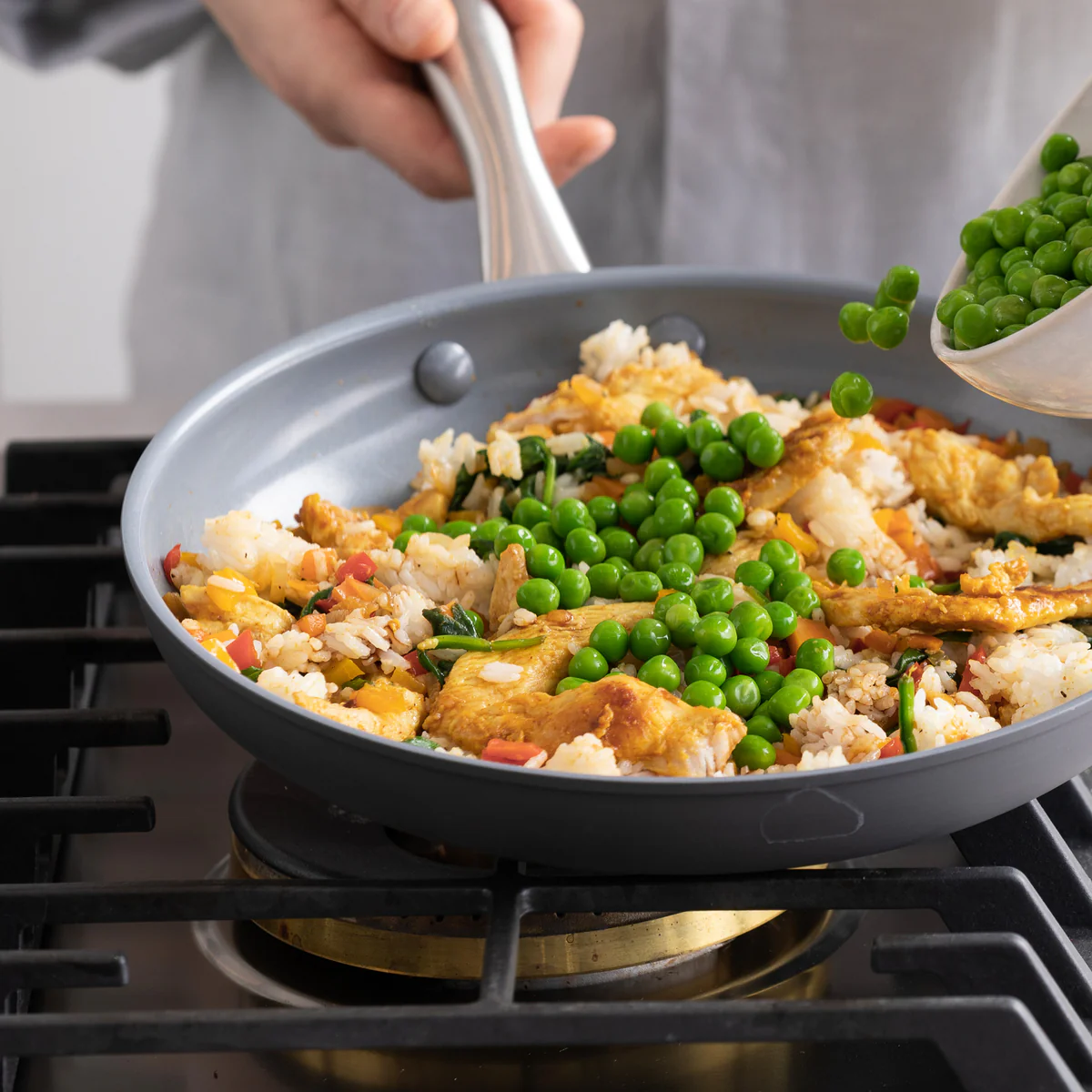 Lima Ceramic Nonstick 10 Frypan with Bamboo Spatula